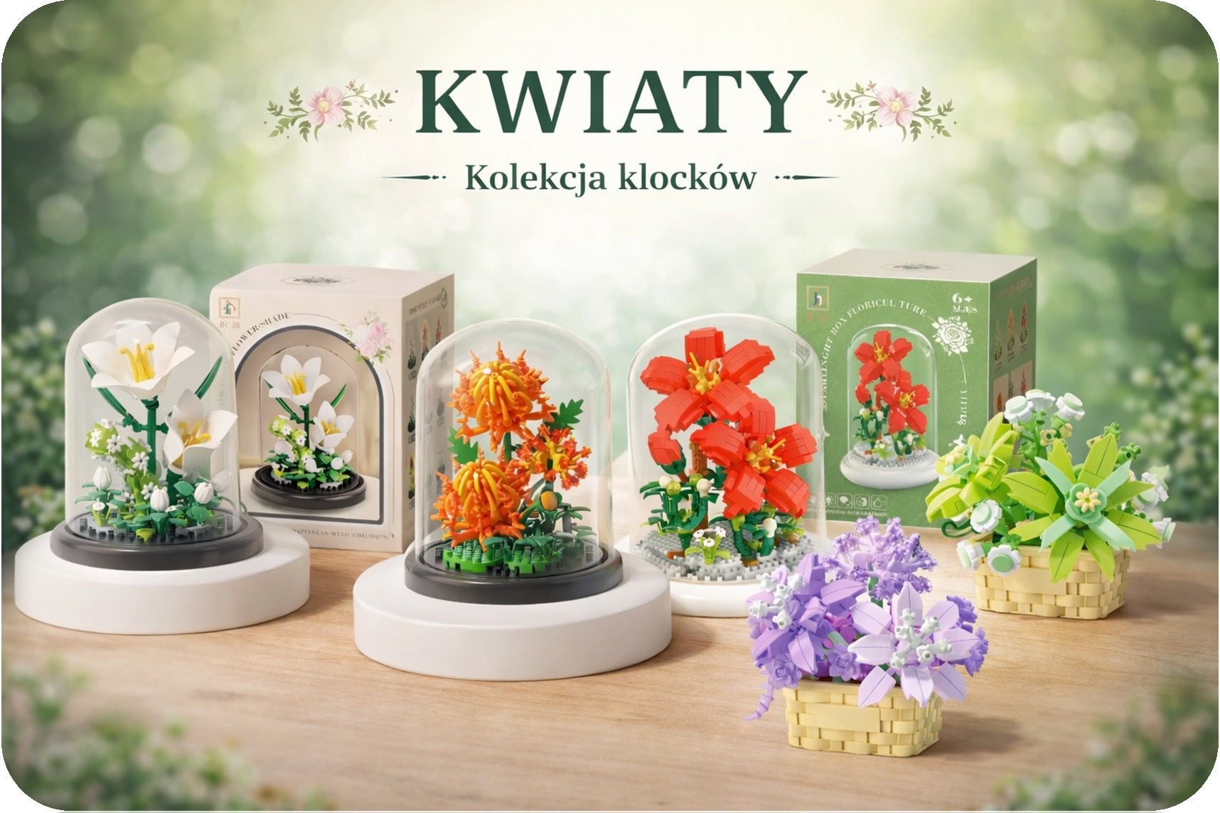 Klocki Konstrukcyjne Kwiaty