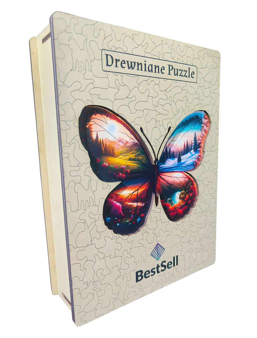 PUZZLE DREWNIANE MOTYL CZTERY PORY ROKU - PUZZLE ZWIERZĘTA UKŁADANKA DLA DZIECI DOROSŁYCH