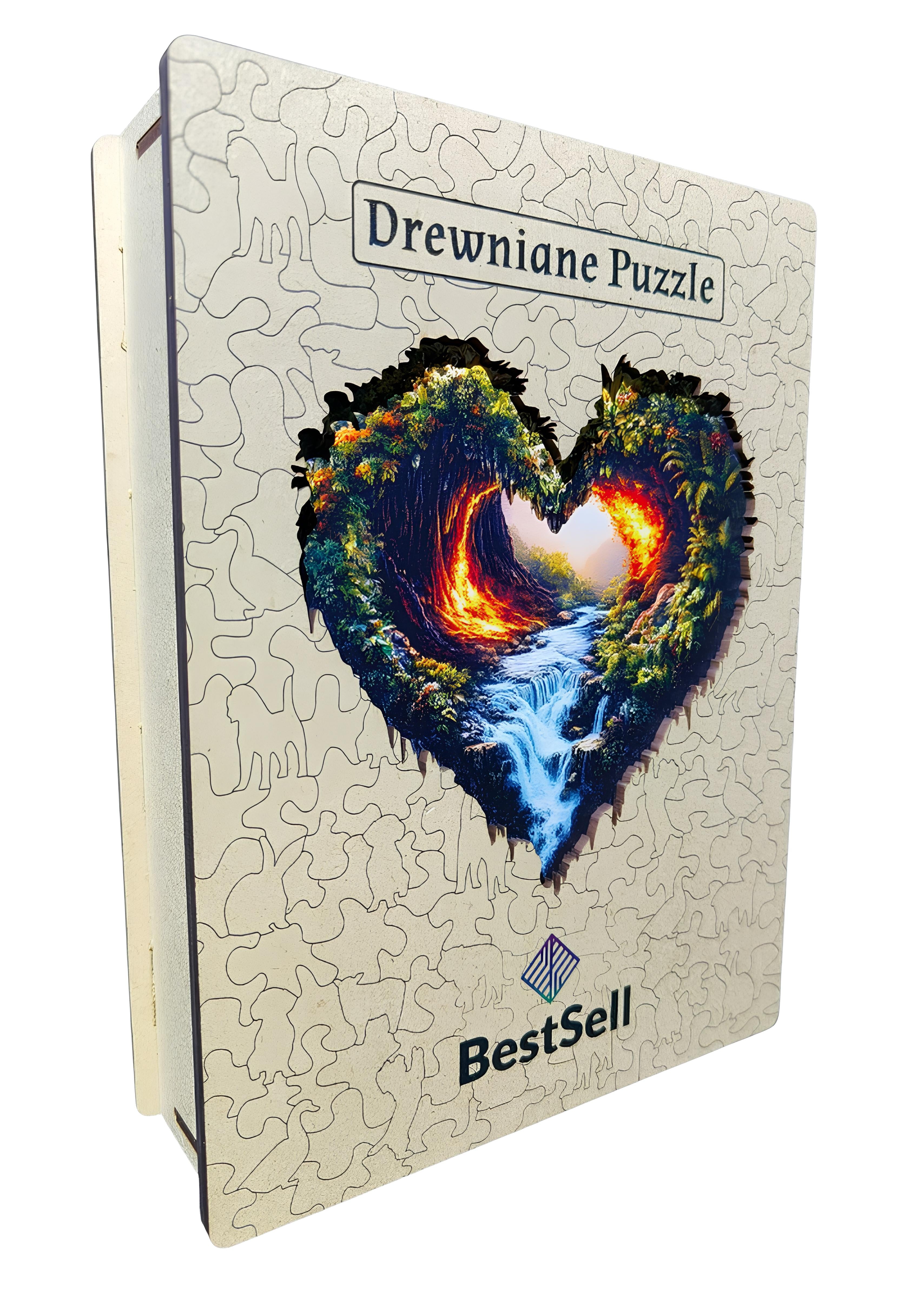 DREWNIANE PUZZLE BESTSELL SERCE ŻYCIA - PREZENT DLA DZIECI I DOROSŁYCH NA URODZINY ROCZNICĘ