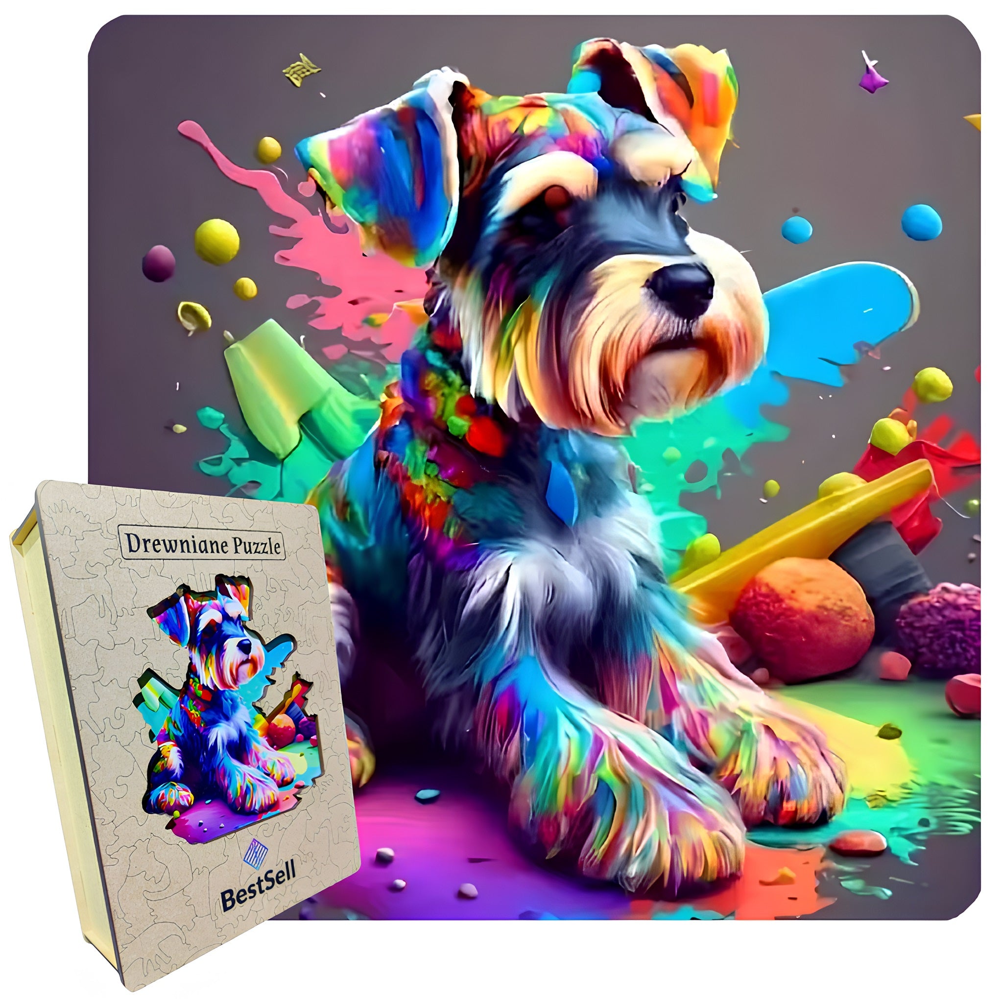 Puzzle Drewniane BestSell Piesek Psotnik
