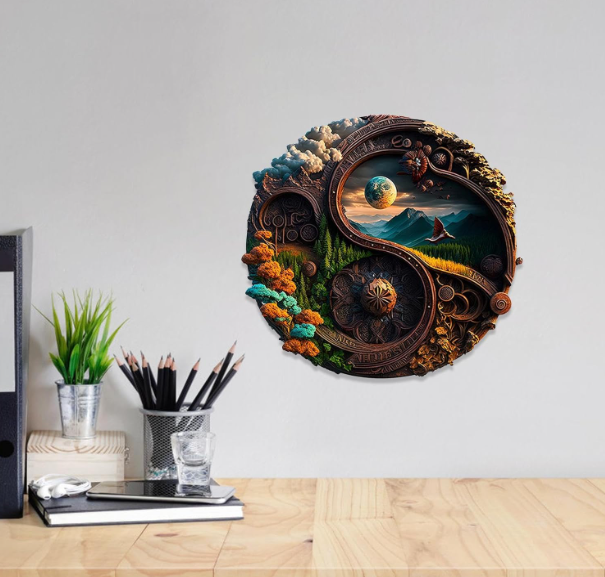 PUZZLE DREWNIANE TAJEMNICZY KRAJOBRAZ NATURA