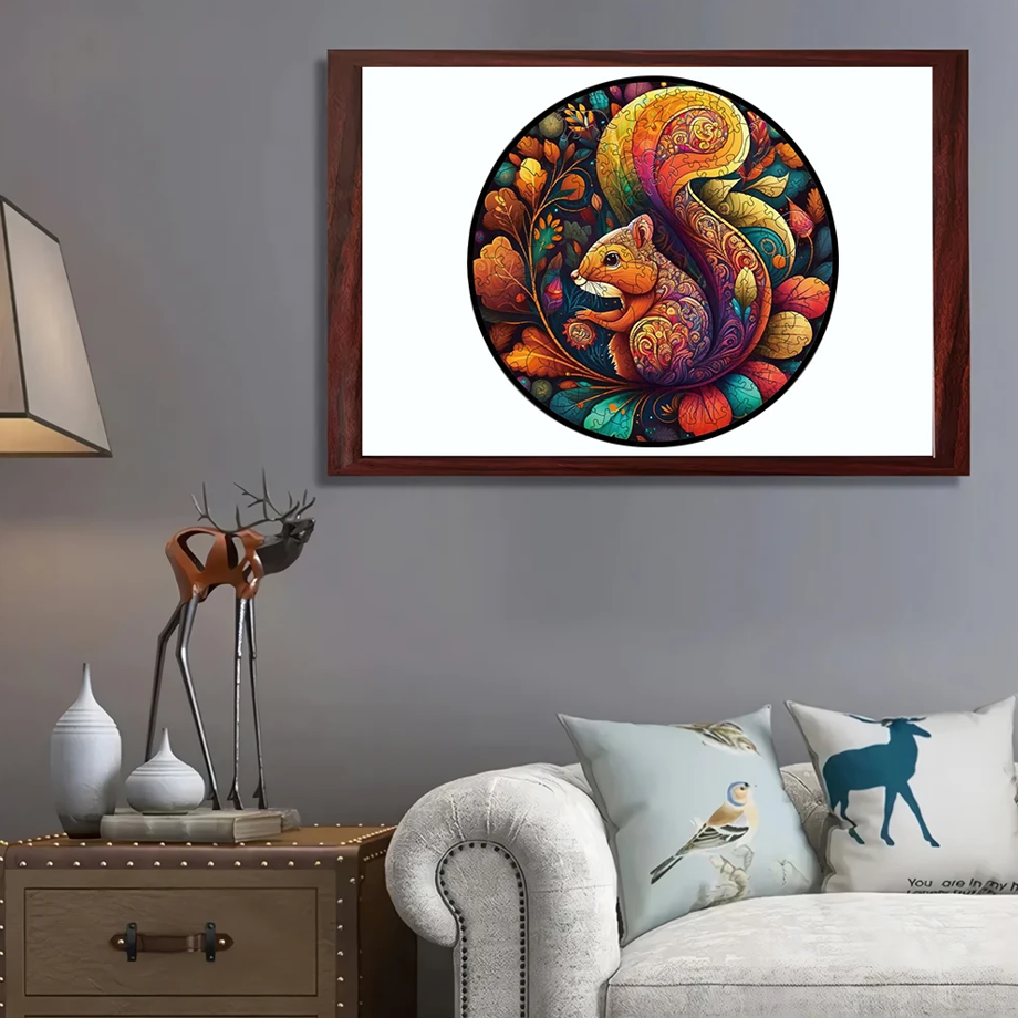 PUZZLE DREWNIANE WIEWIÓRKA PUZZLE W KSZTAŁCIE ZWIERZĄT