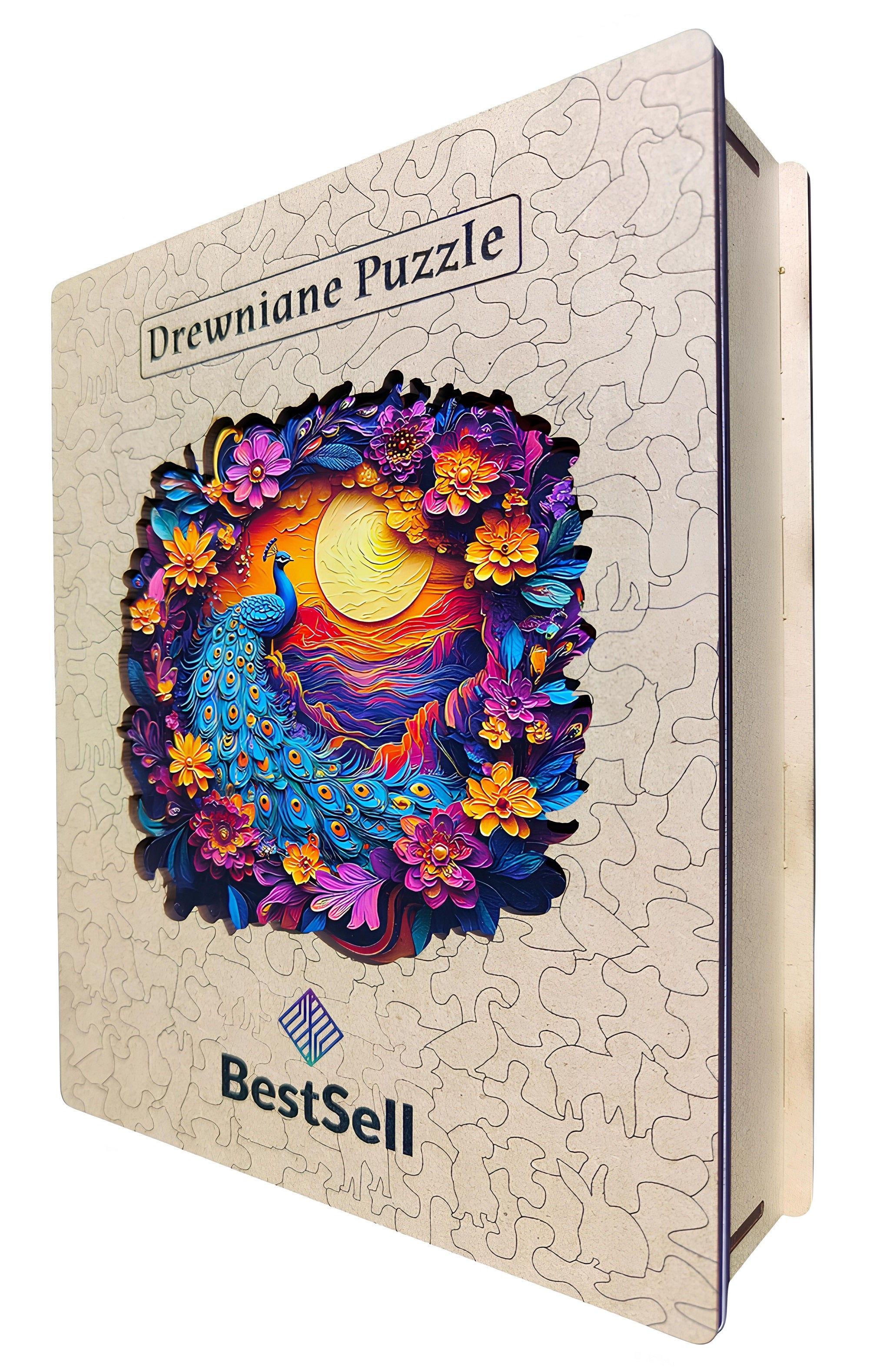 Puzzle Drewniane Kolorowy Paw