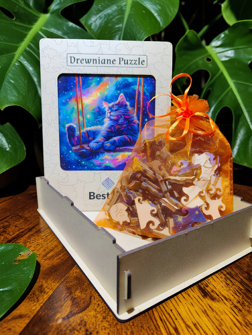Puzzle Drewniane BestSell Kot na Huśtawce