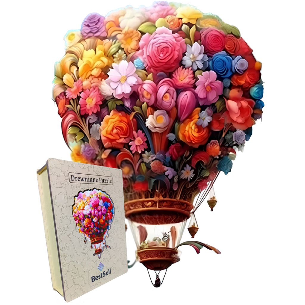 Puzzle Drewniane BestSell Balon z Kwiatów
