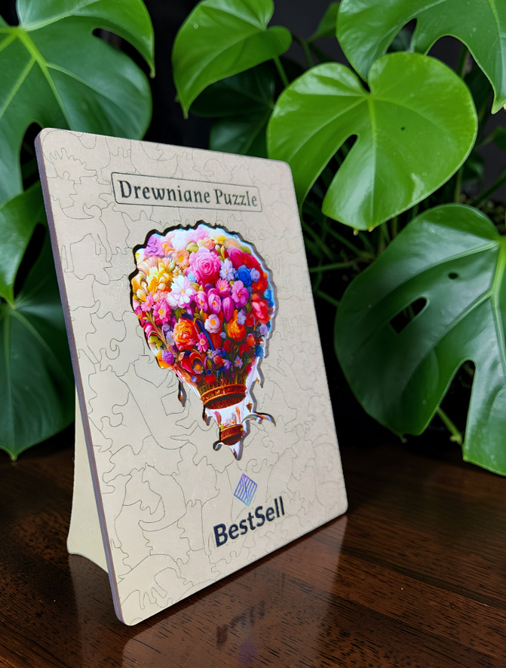 Puzzle Drewniane BestSell Balon z Kwiatów