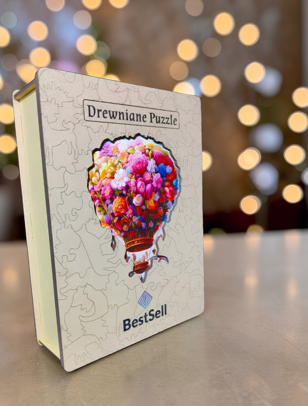 Puzzle Drewniane BestSell Balon z Kwiatów