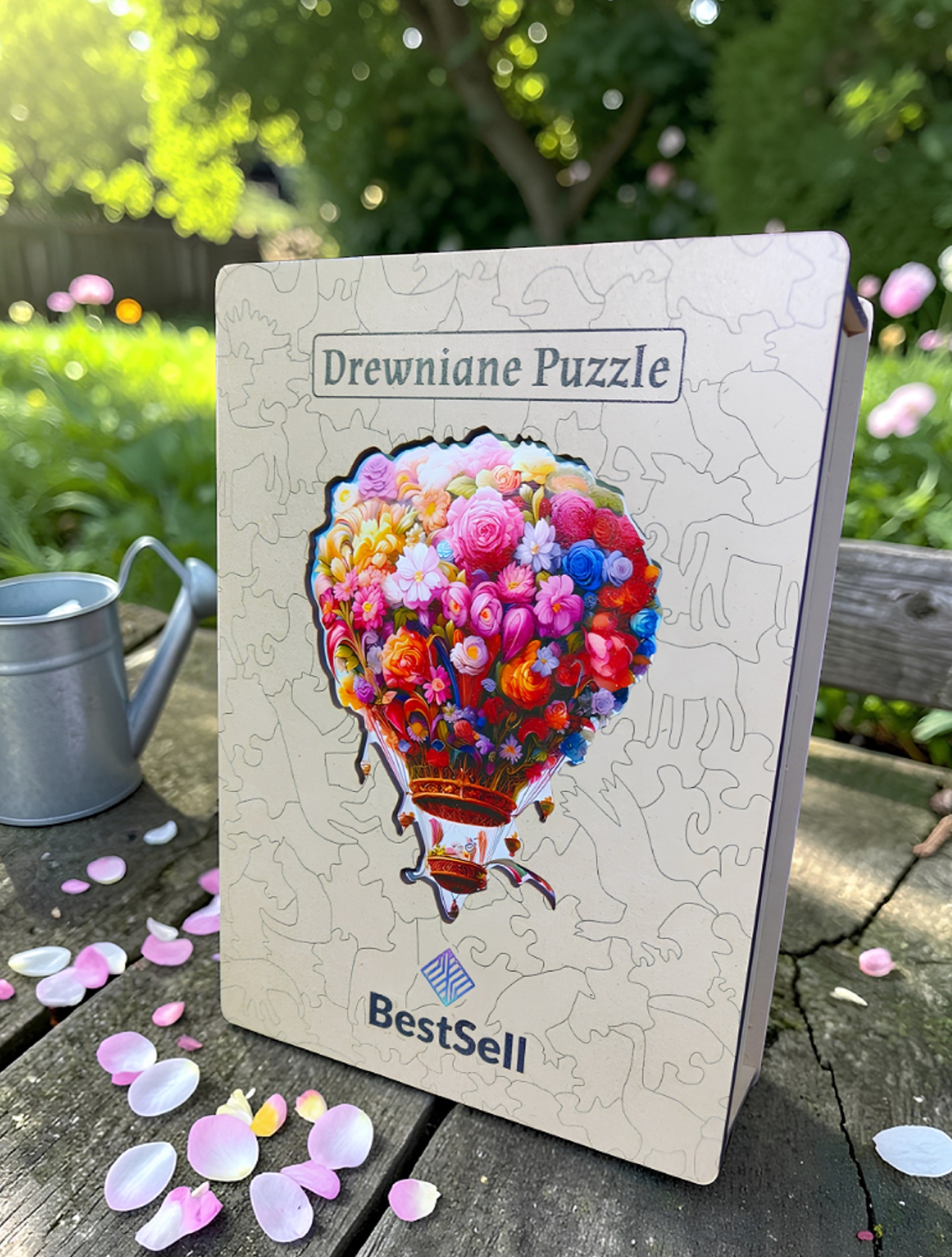 Puzzle Drewniane BestSell Balon z Kwiatów