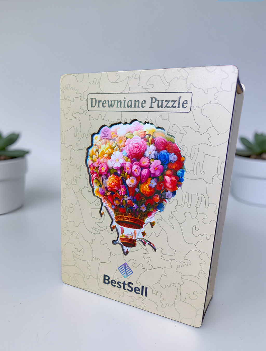 Puzzle Drewniane BestSell Balon z Kwiatów