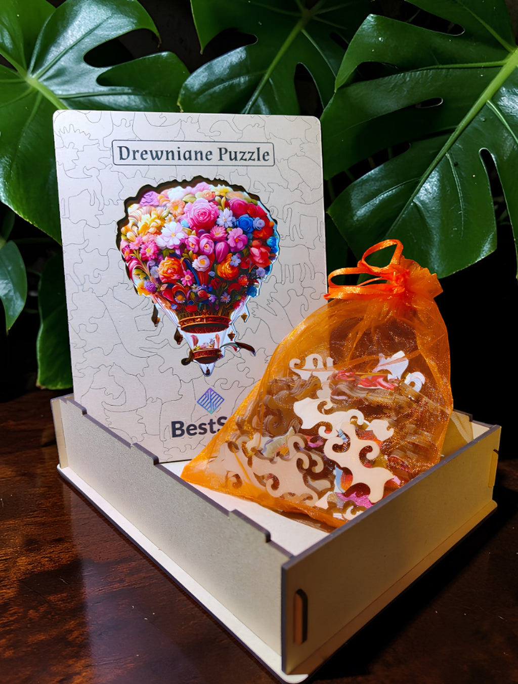 Puzzle Drewniane BestSell Balon z Kwiatów