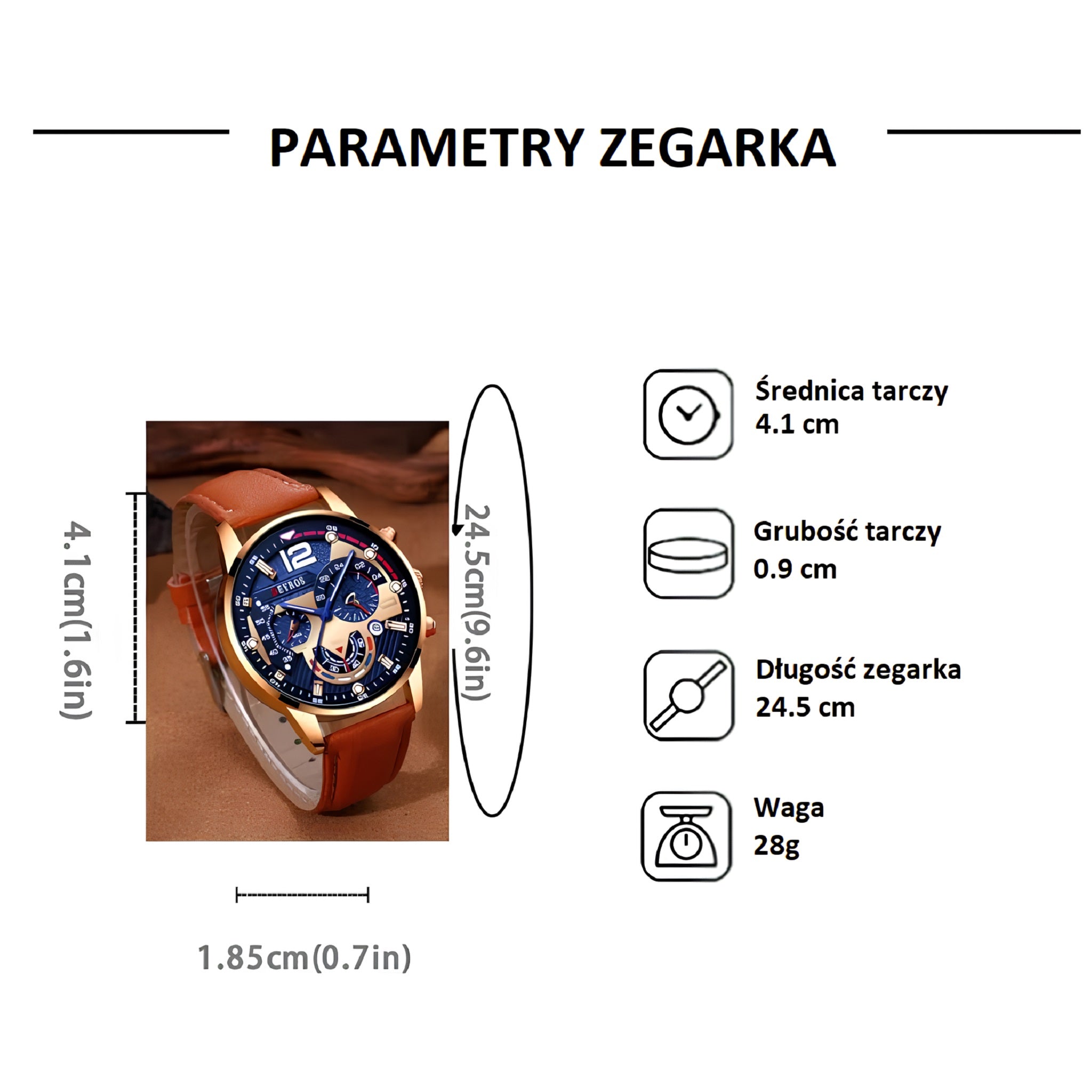 Zegarek Męski + Bransoletka - Klasyczny i Elegancki Zestaw dla Mężczyzny