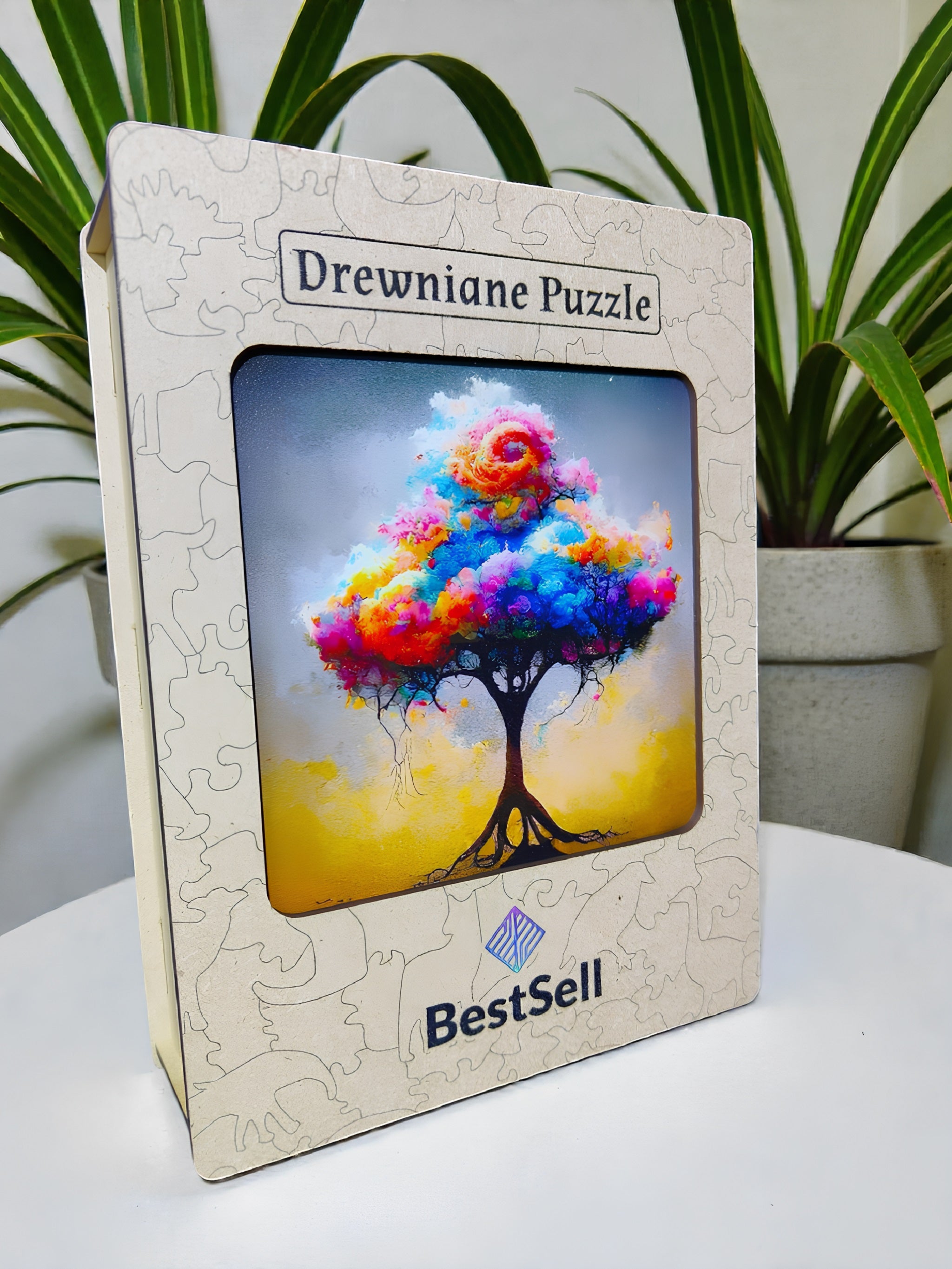 Puzzle Drewniane BestSell Kolorowe Drzewo