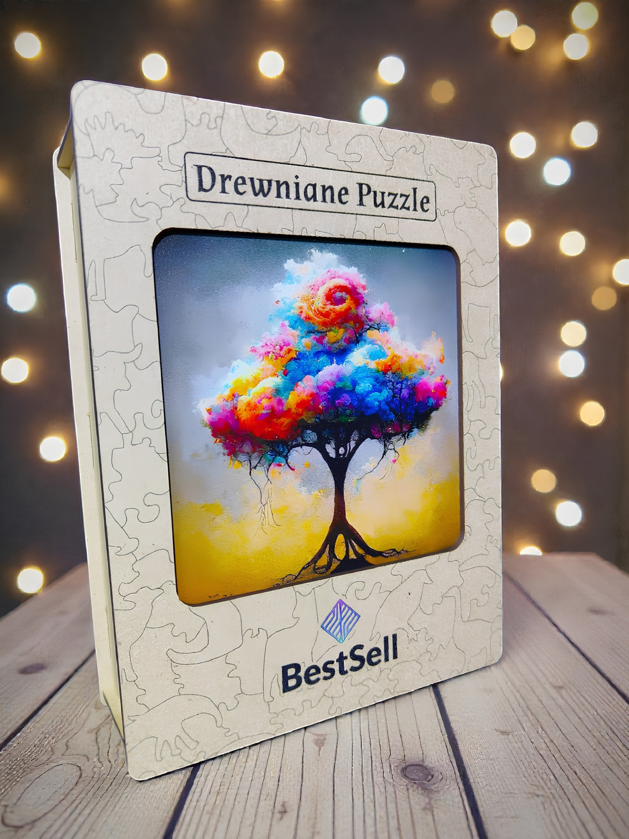 Puzzle Drewniane BestSell Kolorowe Drzewo
