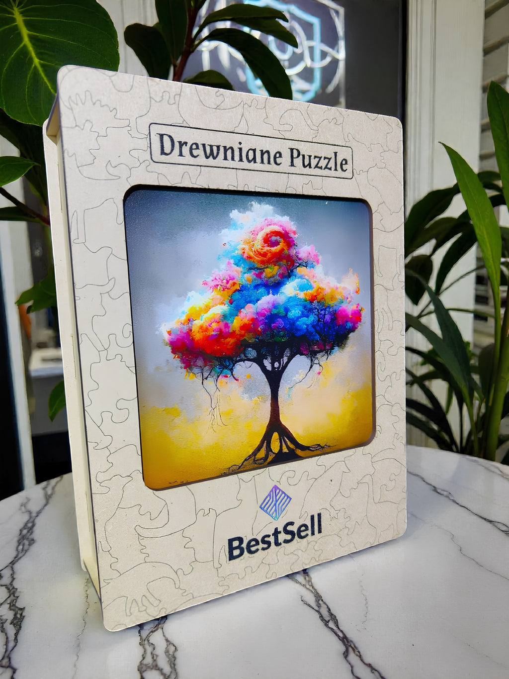 Puzzle Drewniane BestSell Kolorowe Drzewo