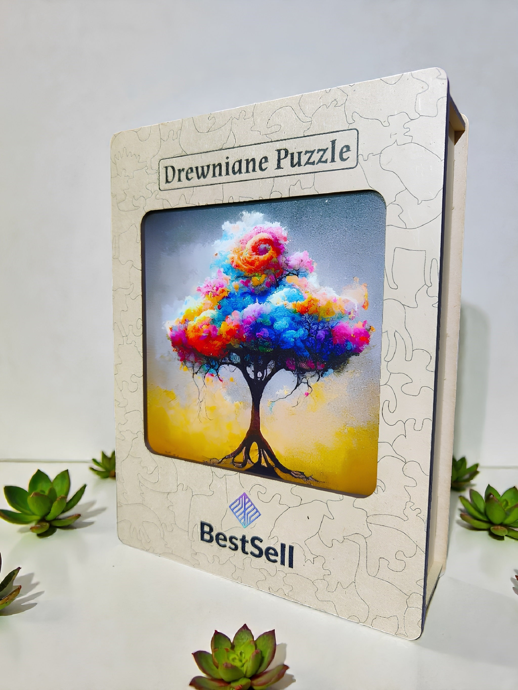 Puzzle Drewniane BestSell Kolorowe Drzewo