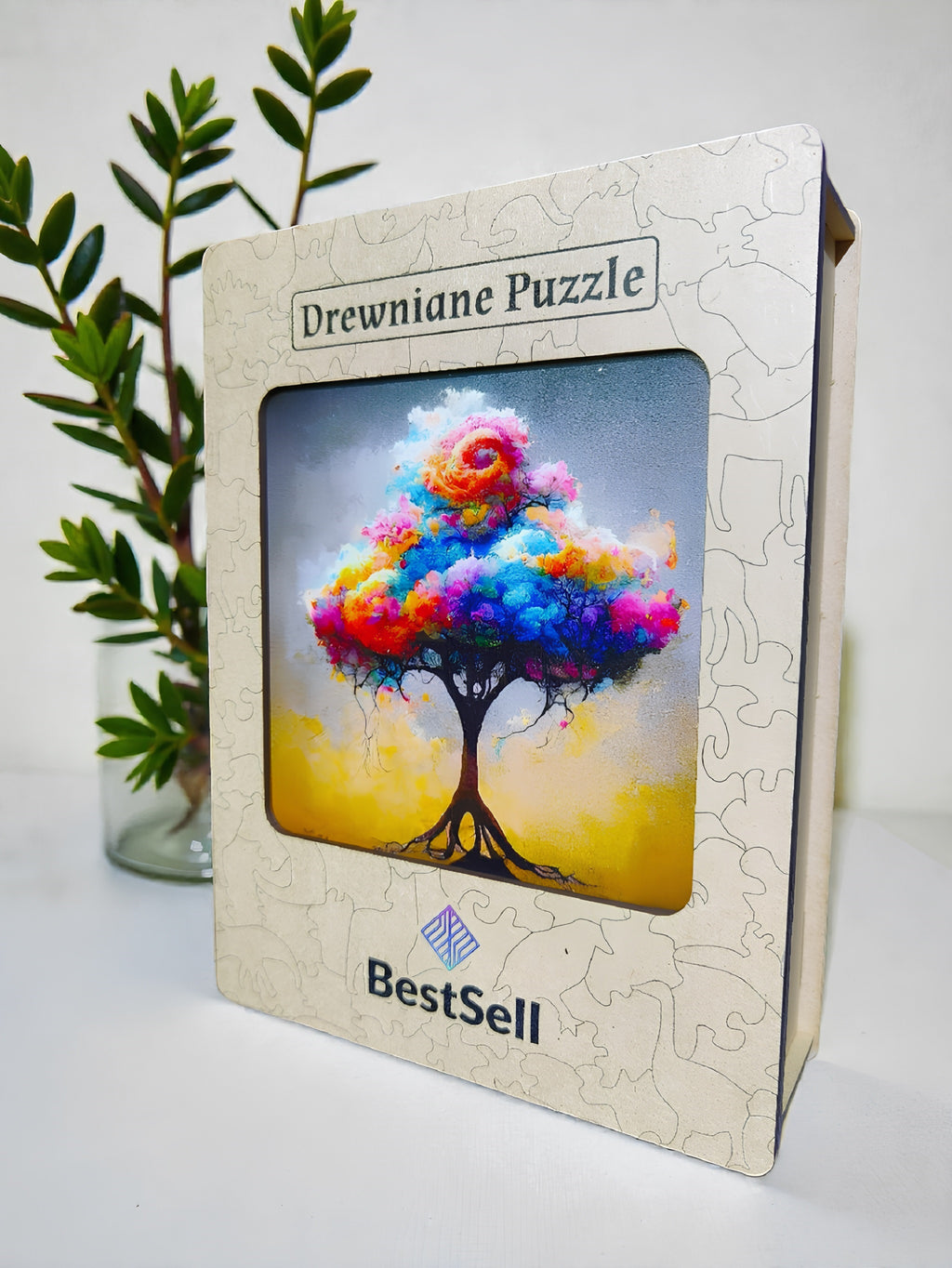 Puzzle Drewniane BestSell Kolorowe Drzewo