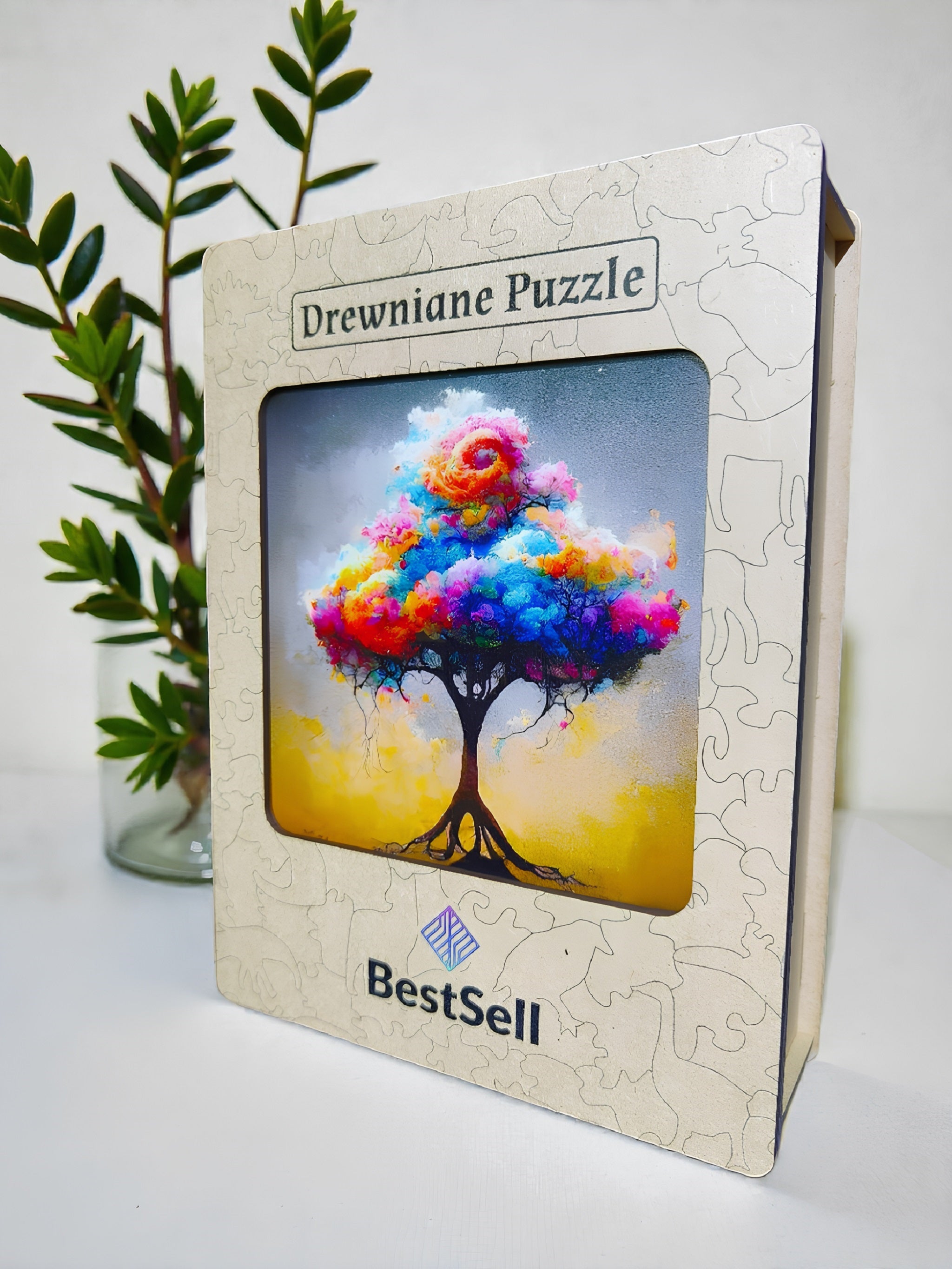 Puzzle Drewniane BestSell Kolorowe Drzewo