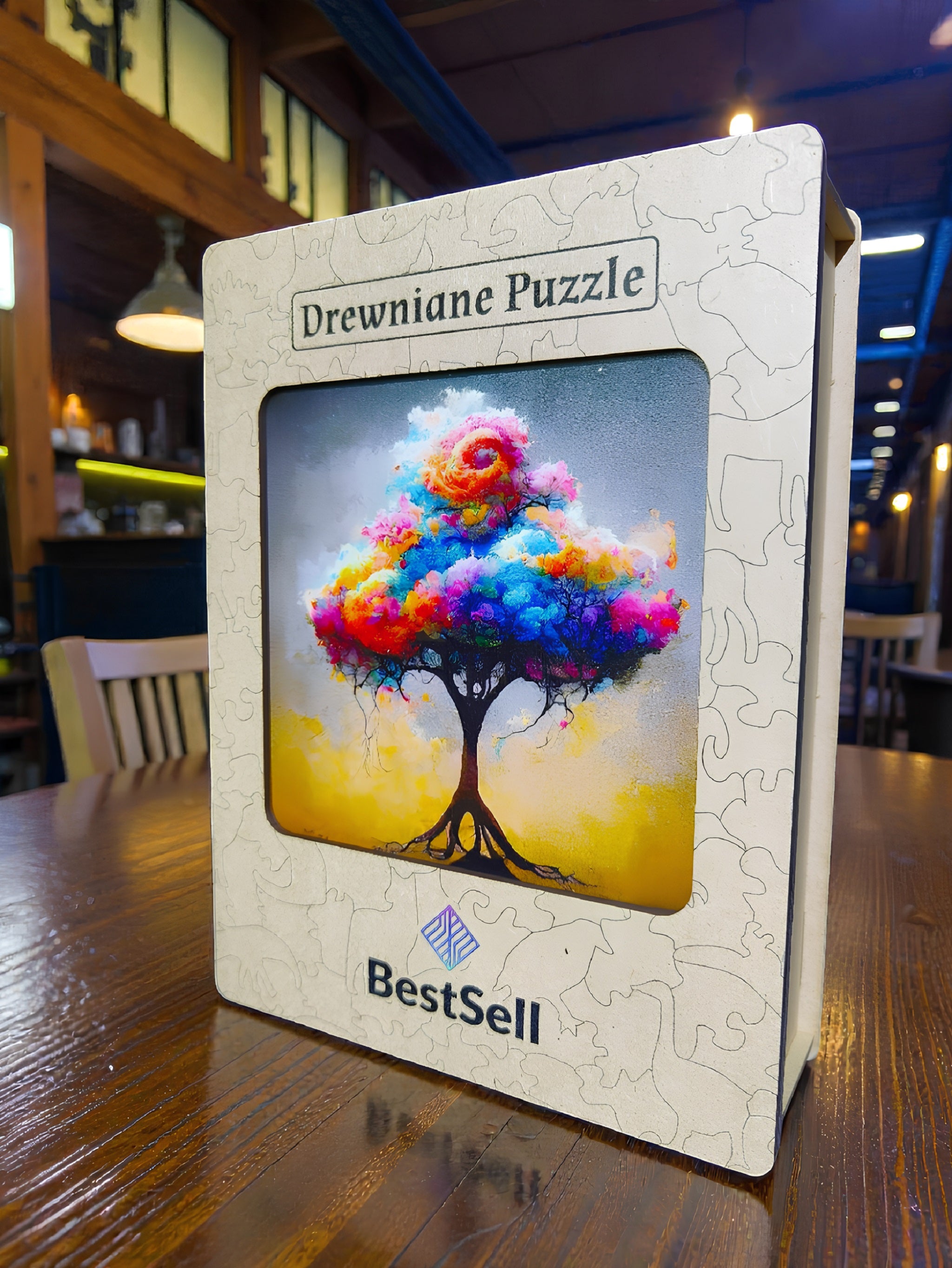 Puzzle Drewniane BestSell Kolorowe Drzewo