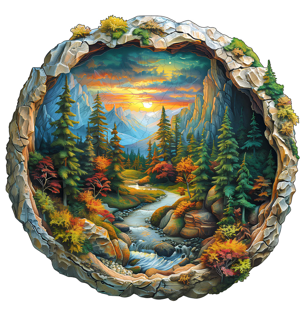 KRAJOBRAZ NATURA PUZZLE DREWNIANE W KSZTAŁCIE ZWIERZĄT PREZENT DLA DOROSŁYCH