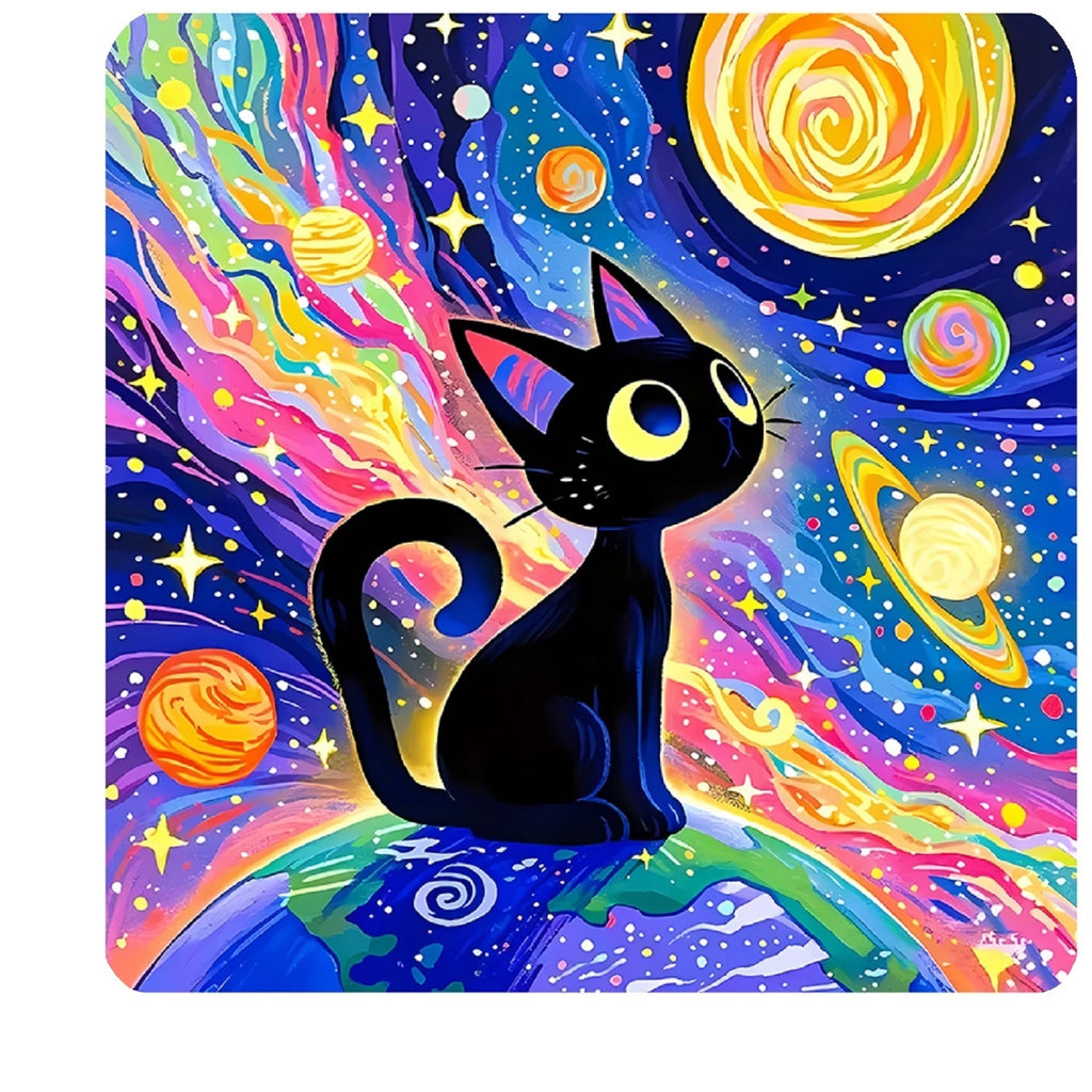 Puzzle Drewniane Kot w Kosmosie
