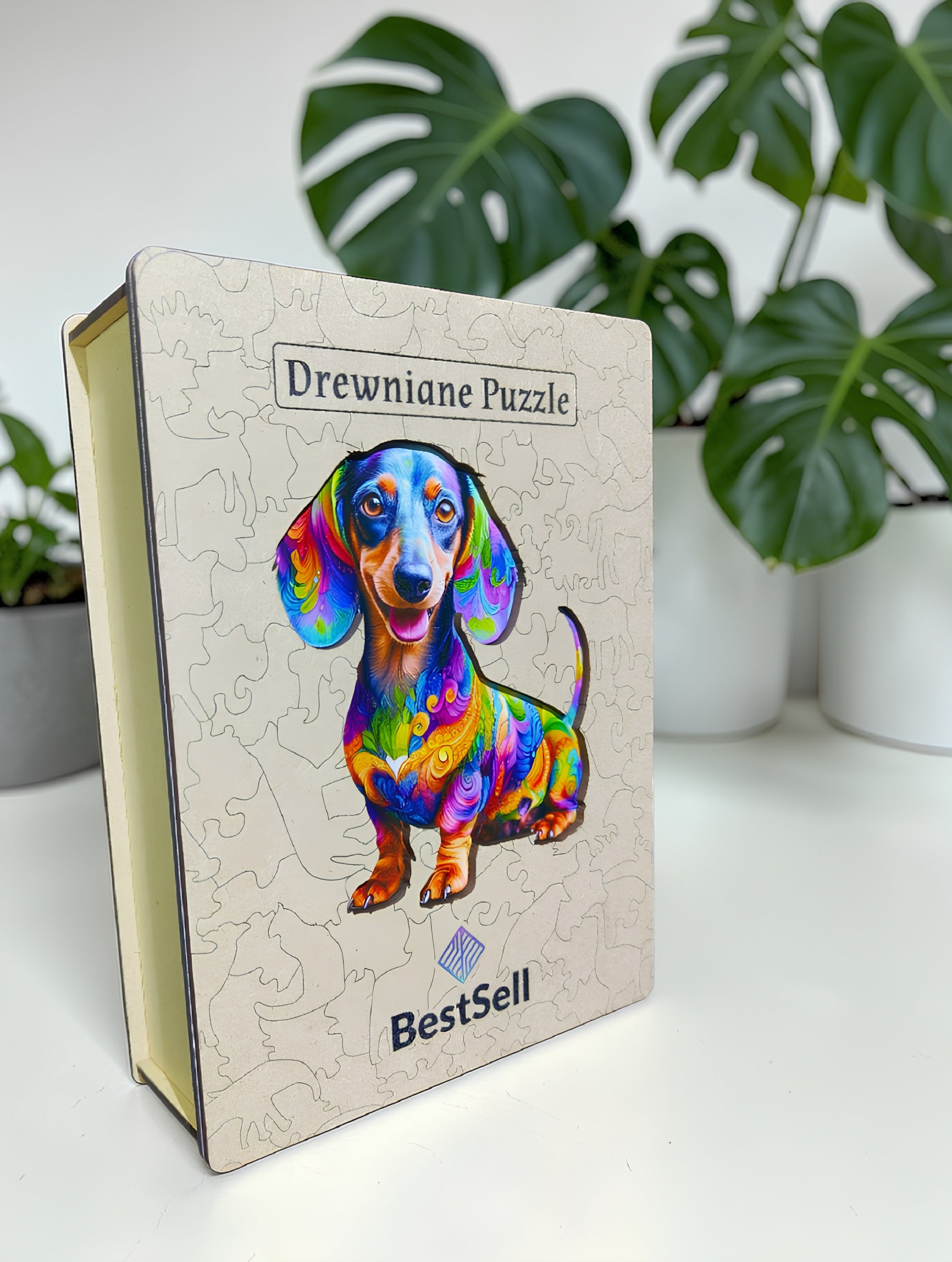 Puzzle Drewniane Pies Jamnik