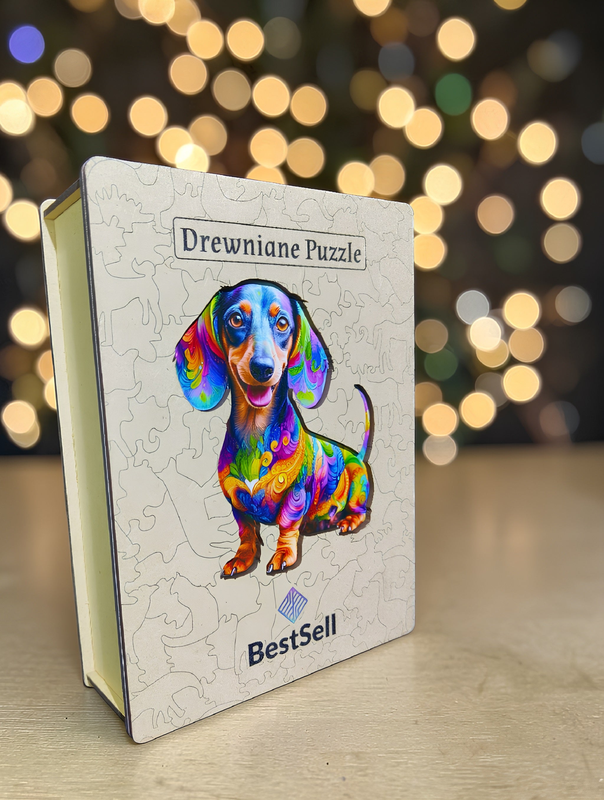 Puzzle Drewniane Pies Jamnik