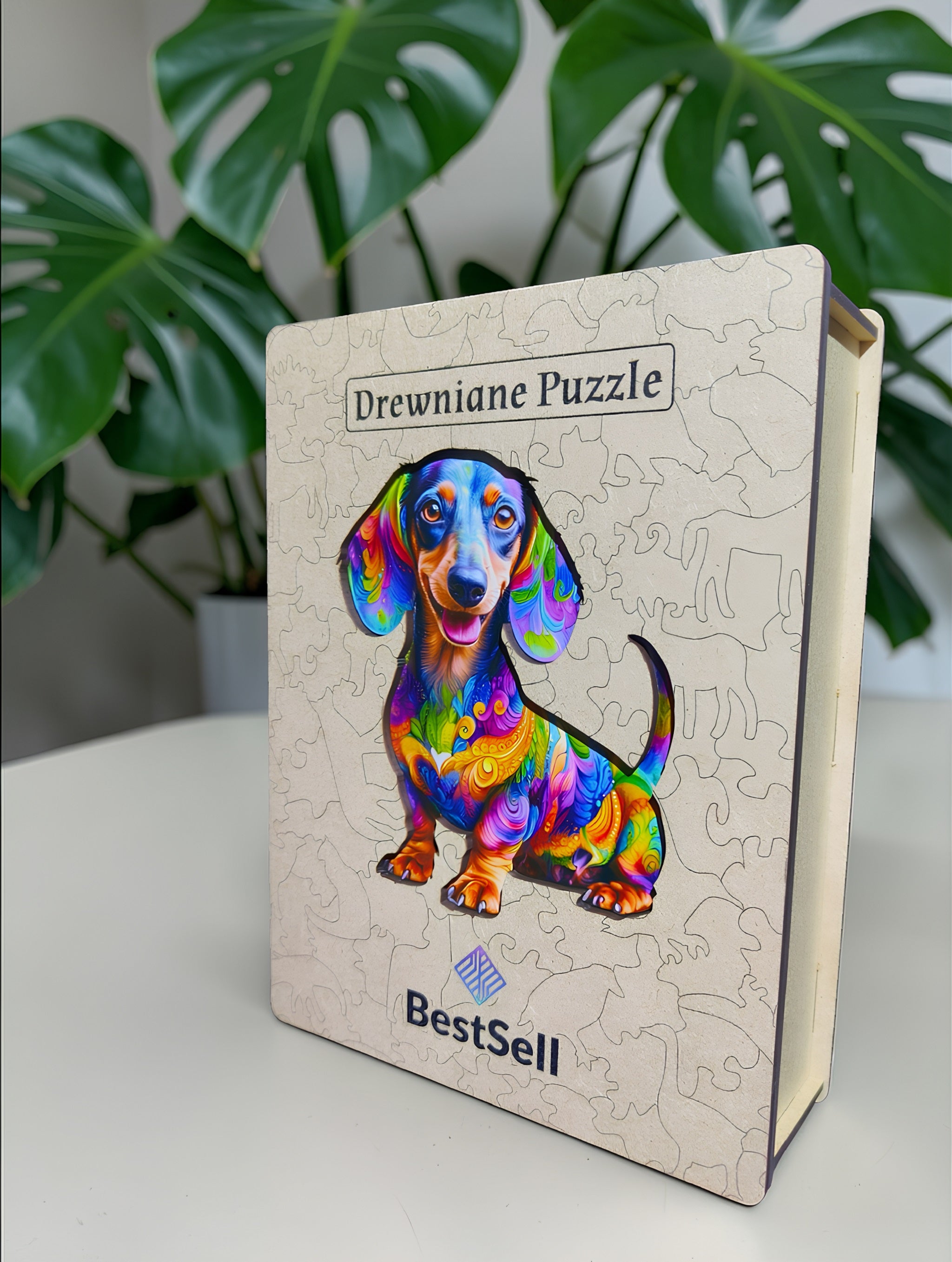 Puzzle Drewniane Pies Jamnik