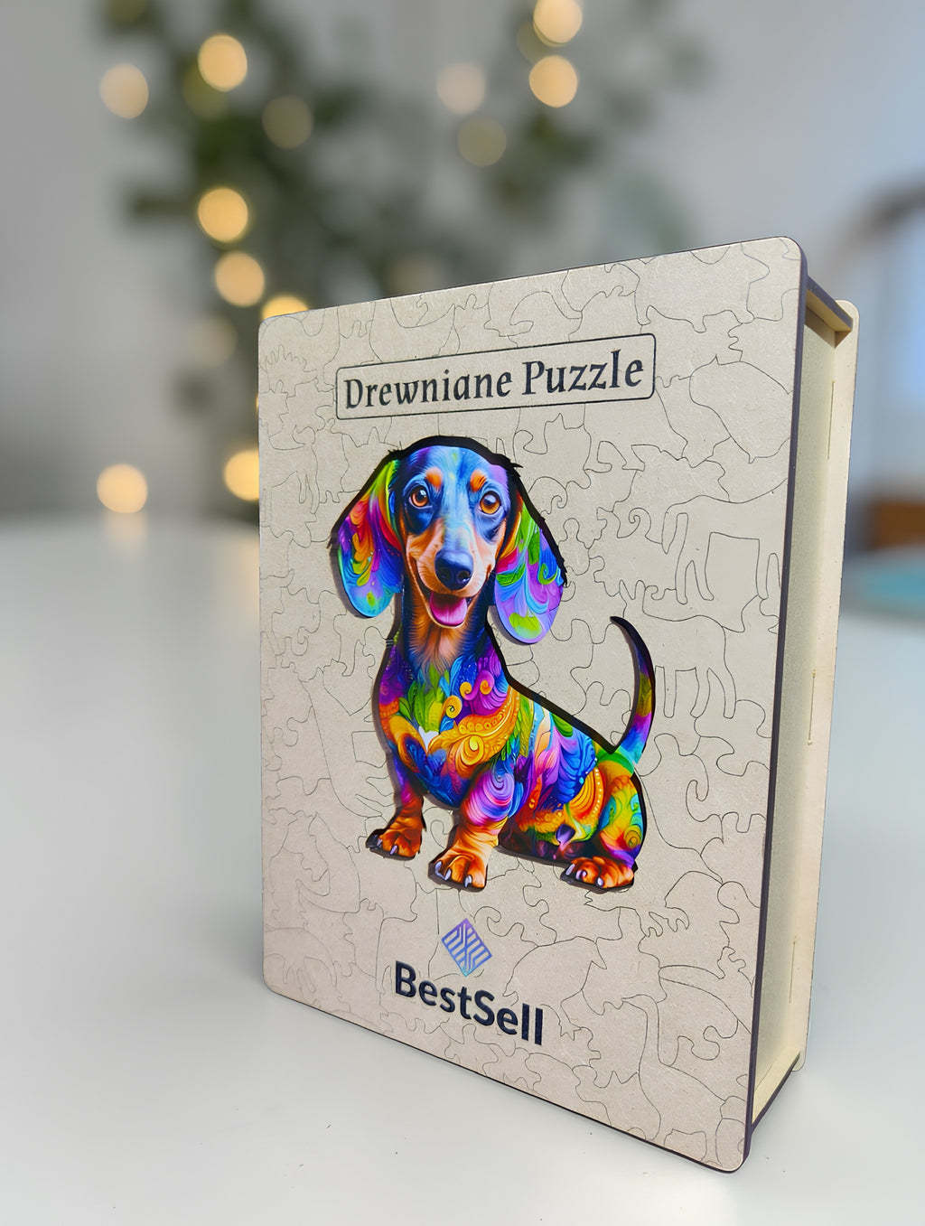 Puzzle Drewniane Pies Jamnik