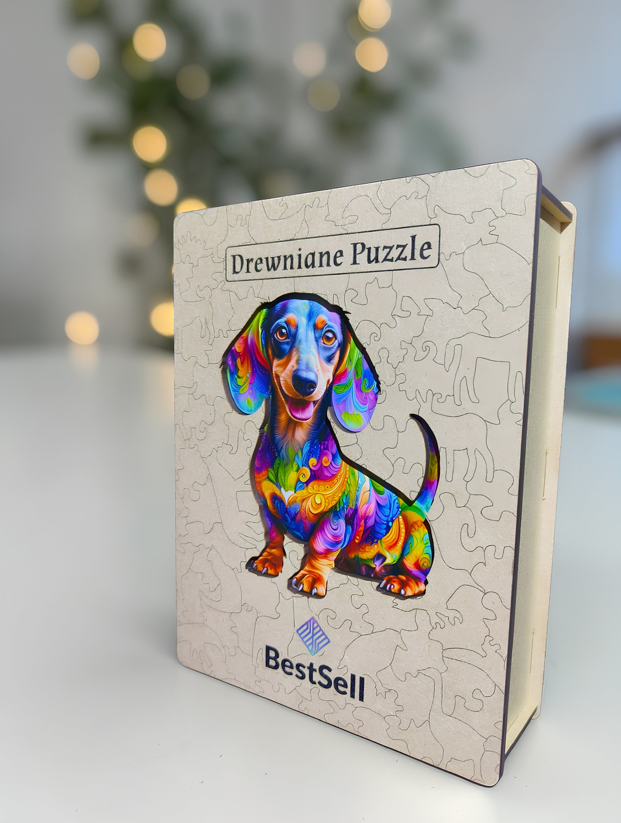 Puzzle Drewniane Pies Jamnik