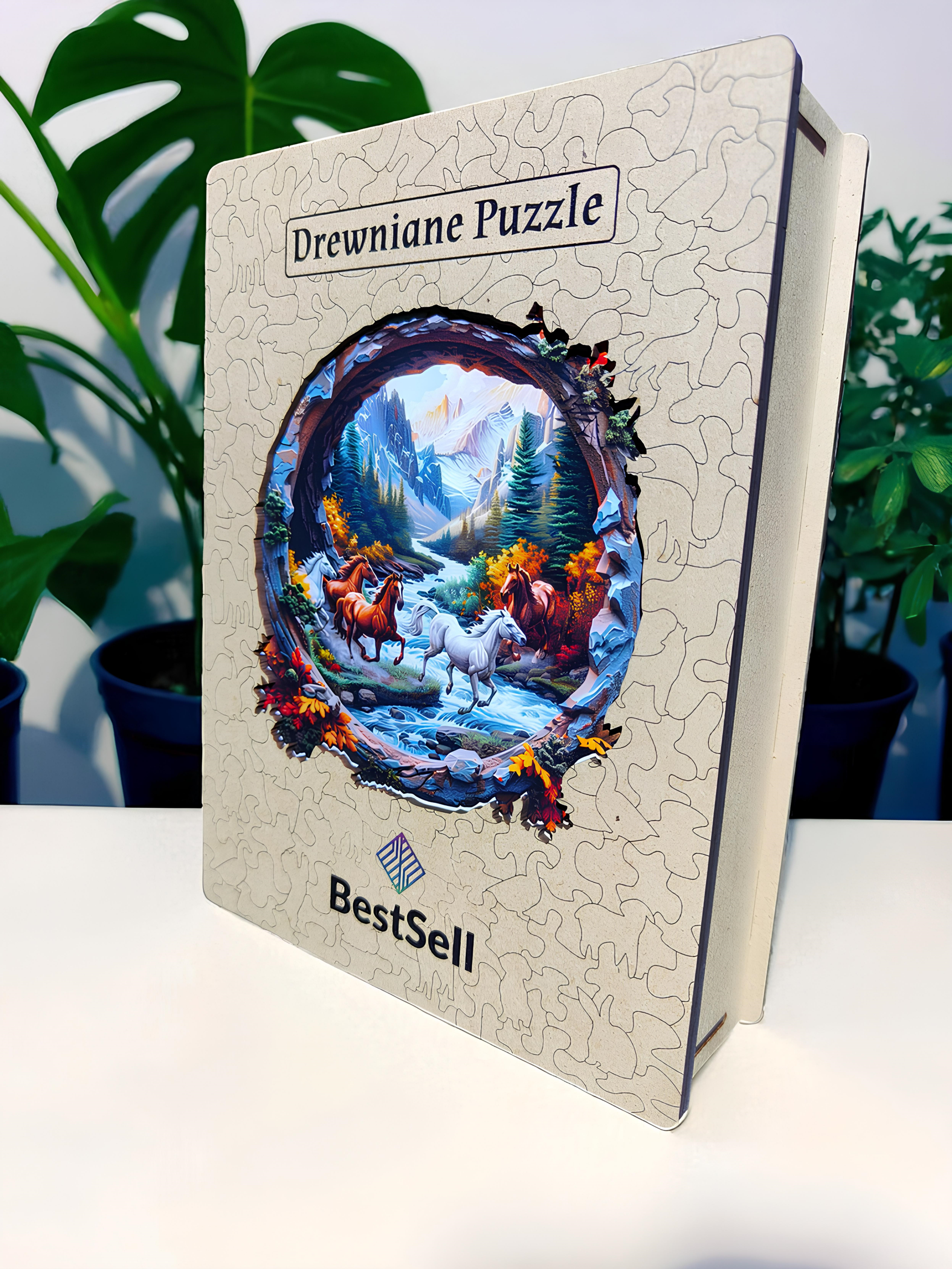 Puzzle Drewniane Galopujące Konie