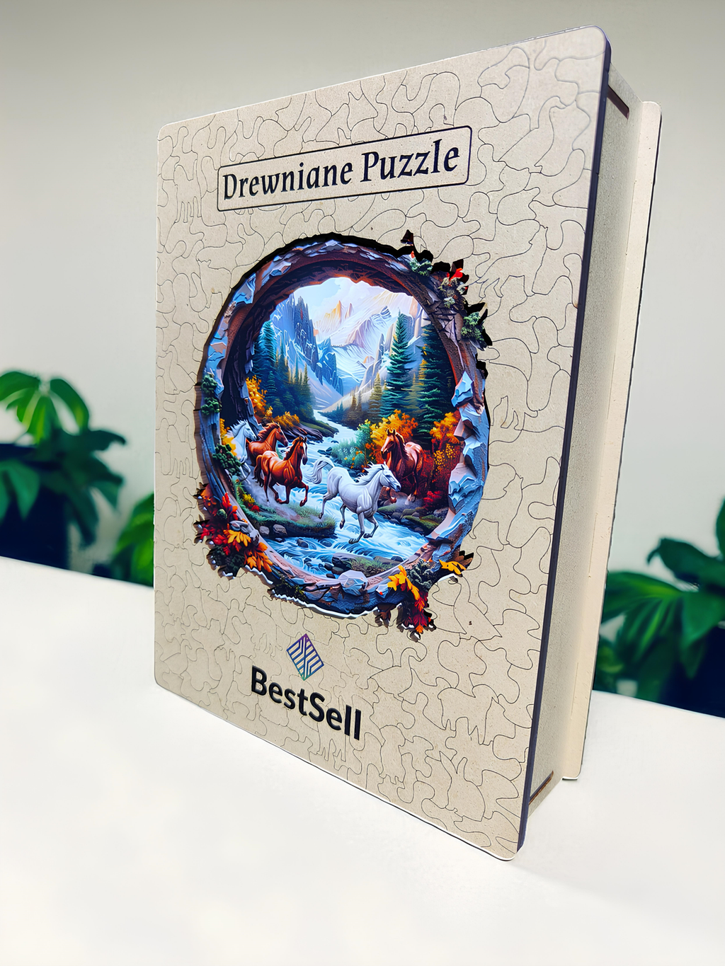 PUZZLE DREWNIANE ZWIERZĘTA KOŃ KONIE RUMAKI DLA DZIECI DOROSŁYCH