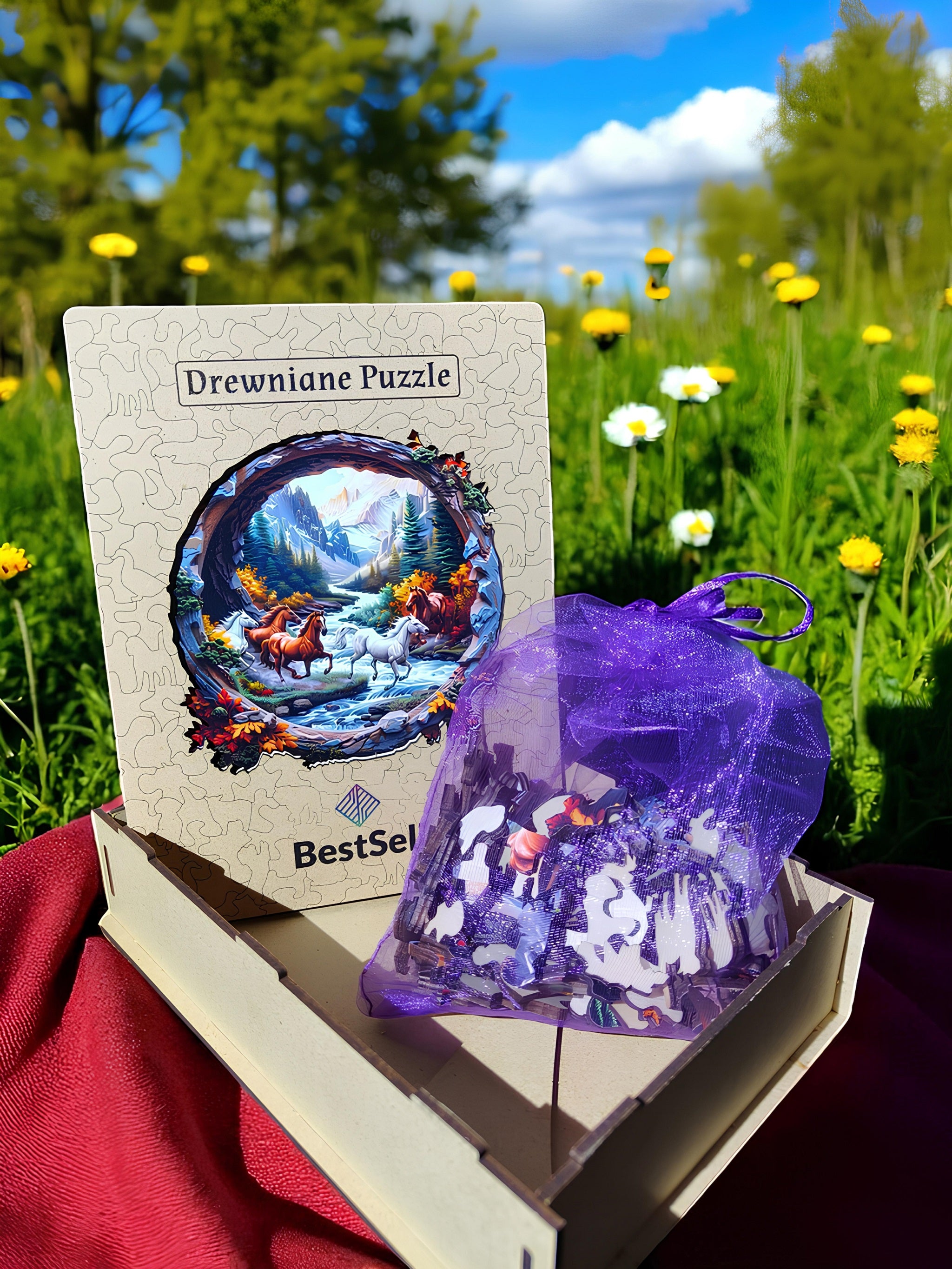 Puzzle Drewniane Galopujące Konie