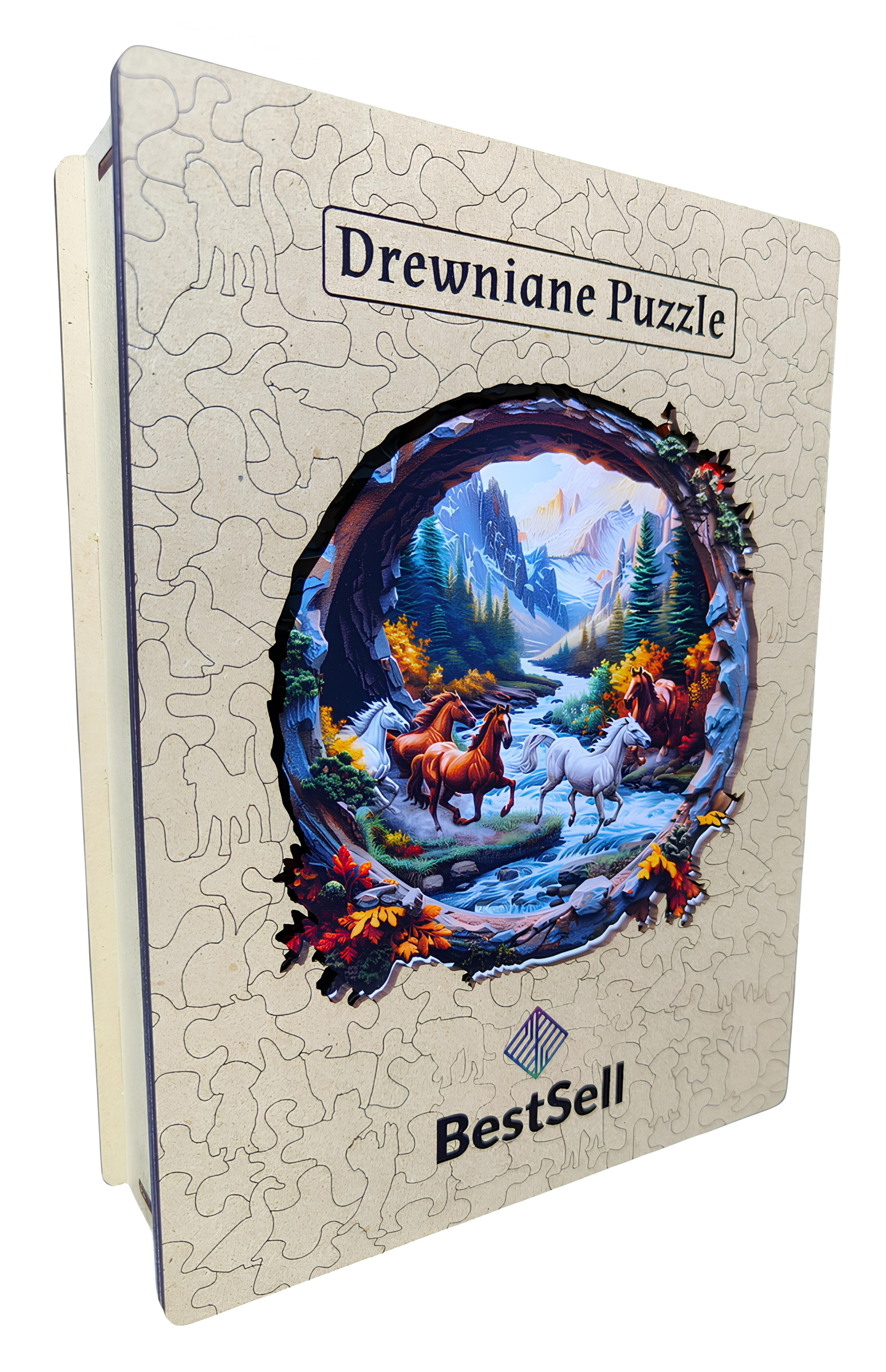 PUZZLE DREWNIANE ZWIERZĘTA KOŃ KONIE RUMAKI DLA DZIECI DOROSŁYCH