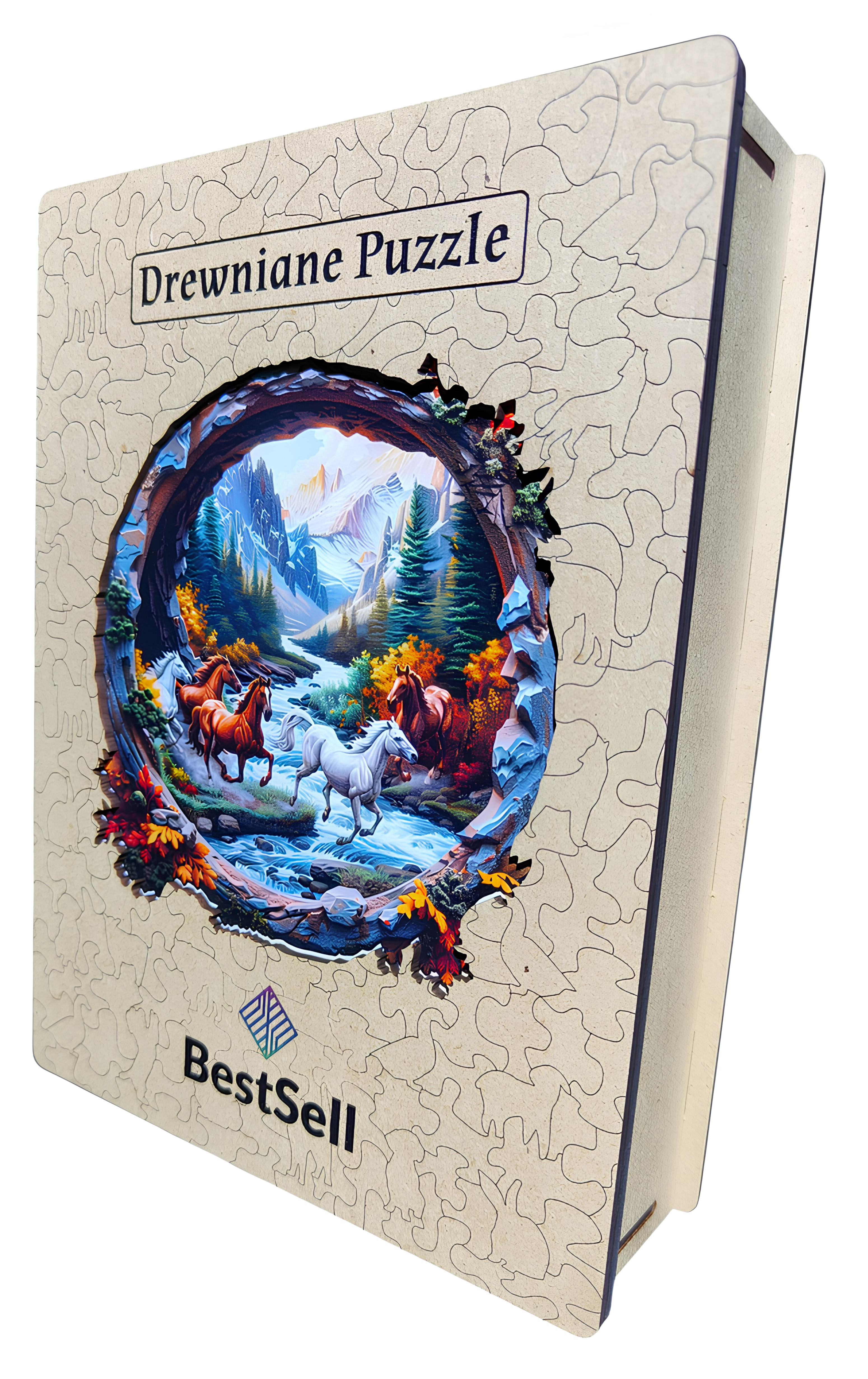 PUZZLE DREWNIANE ZWIERZĘTA KOŃ KONIE RUMAKI DLA DZIECI DOROSŁYCH