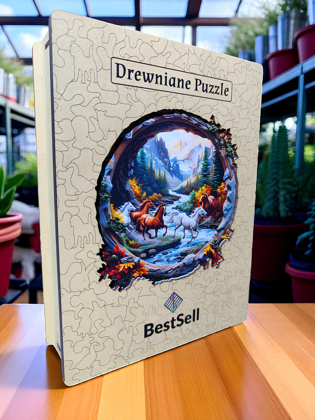 PUZZLE DREWNIANE ZWIERZĘTA KOŃ KONIE RUMAKI DLA DZIECI DOROSŁYCH