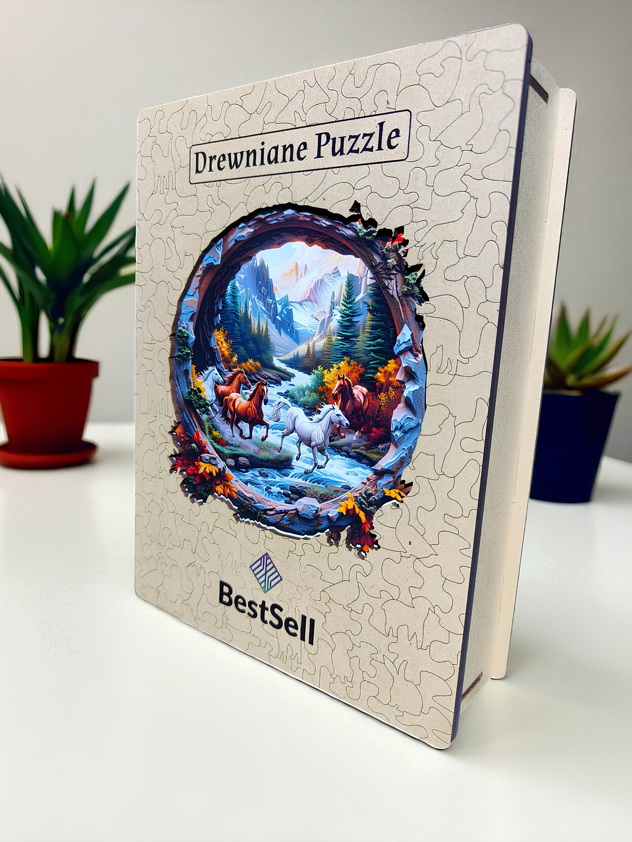 Puzzle Drewniane Galopujące Konie