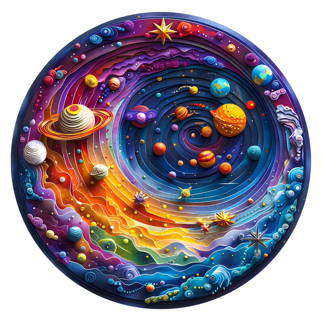 Puzzle Drewniane Kosmos