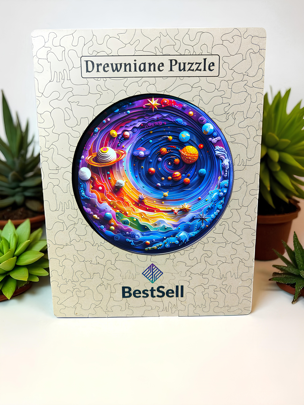 DREWNIANE PUZZLE BESTSELL KOSMOS PLANETY - KREATYWNA UKŁADANKA DLA DZIECI I DOROSŁYCH