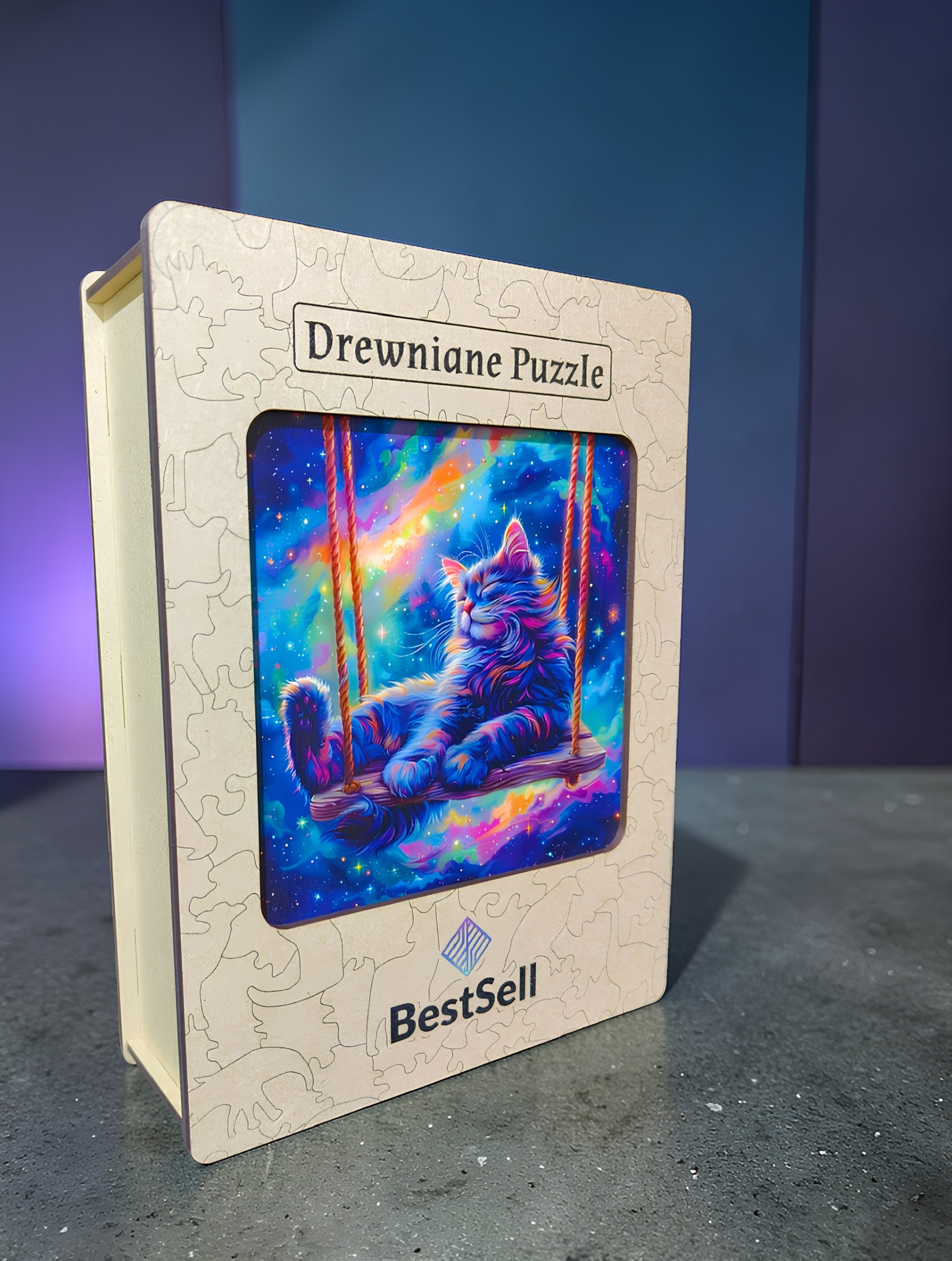 Puzzle Drewniane BestSell Kot na Huśtawce