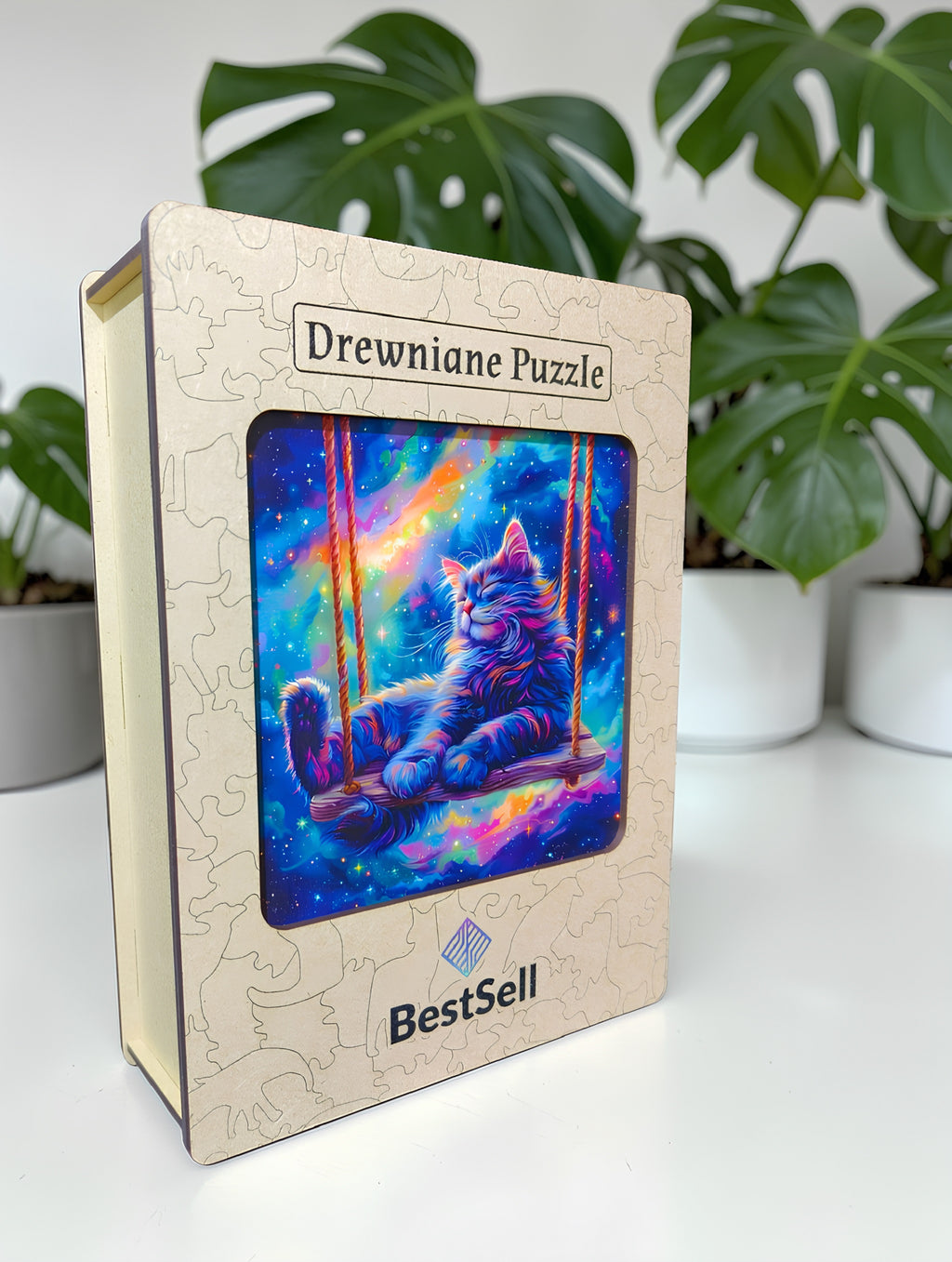 Puzzle Drewniane BestSell Kot na Huśtawce