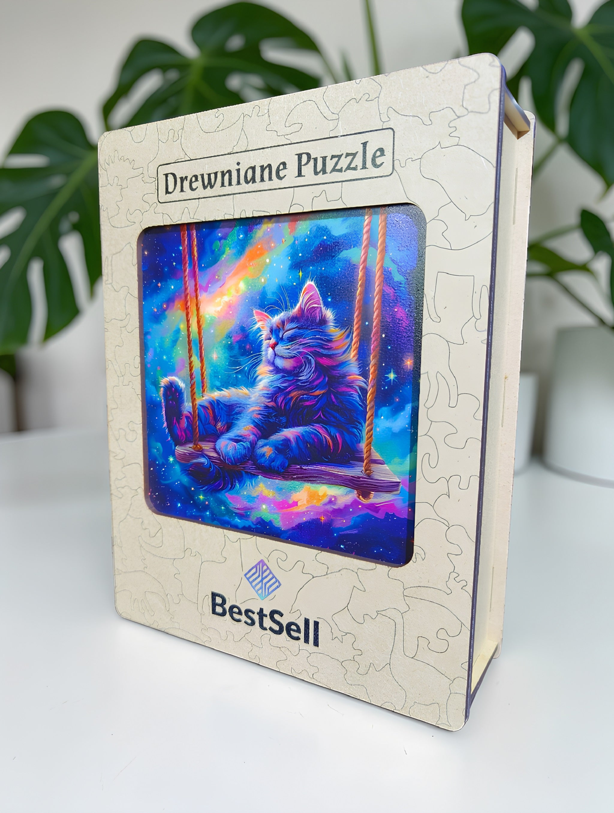 Puzzle Drewniane BestSell Kot na Huśtawce