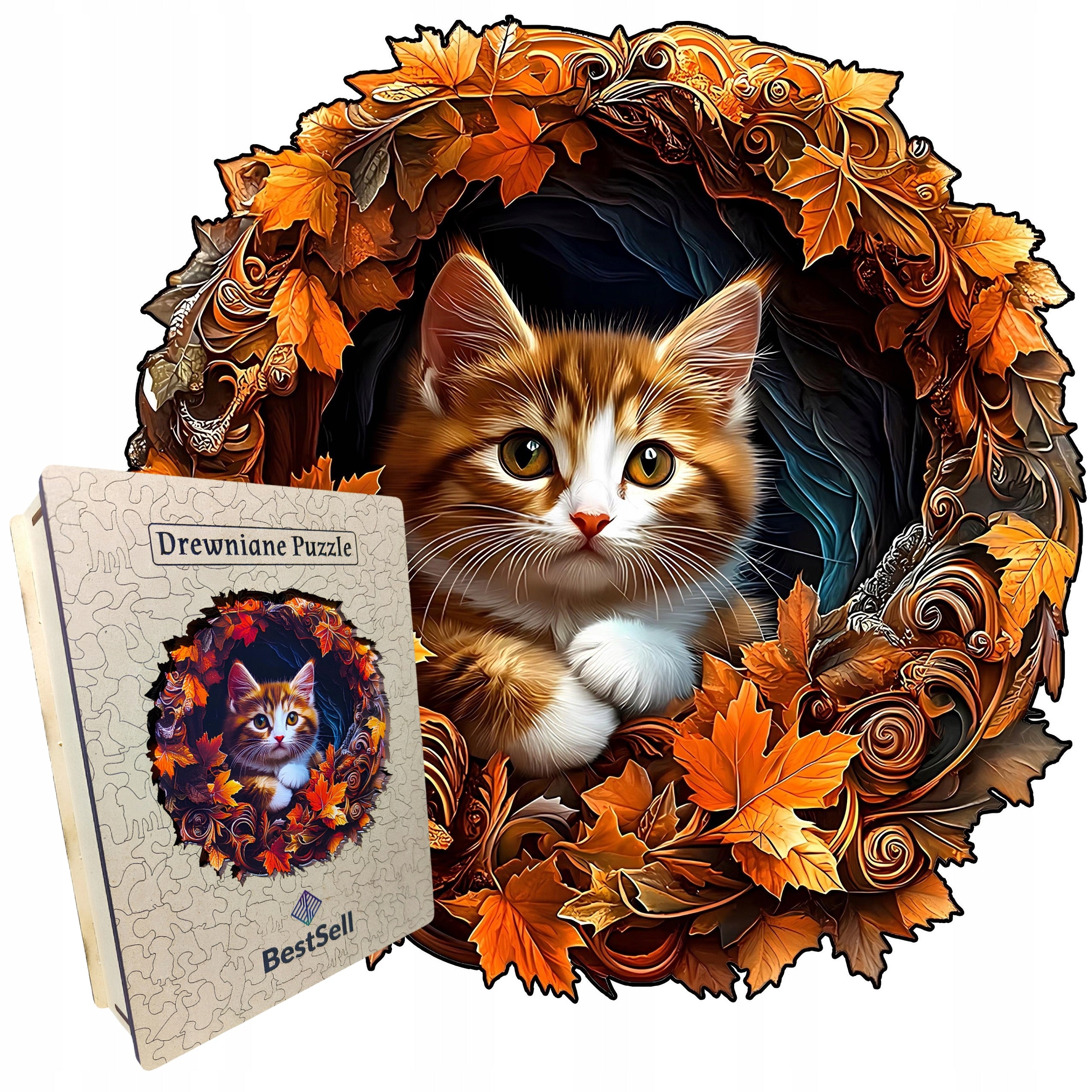 Puzzle Drewniane Uroczy Kotek