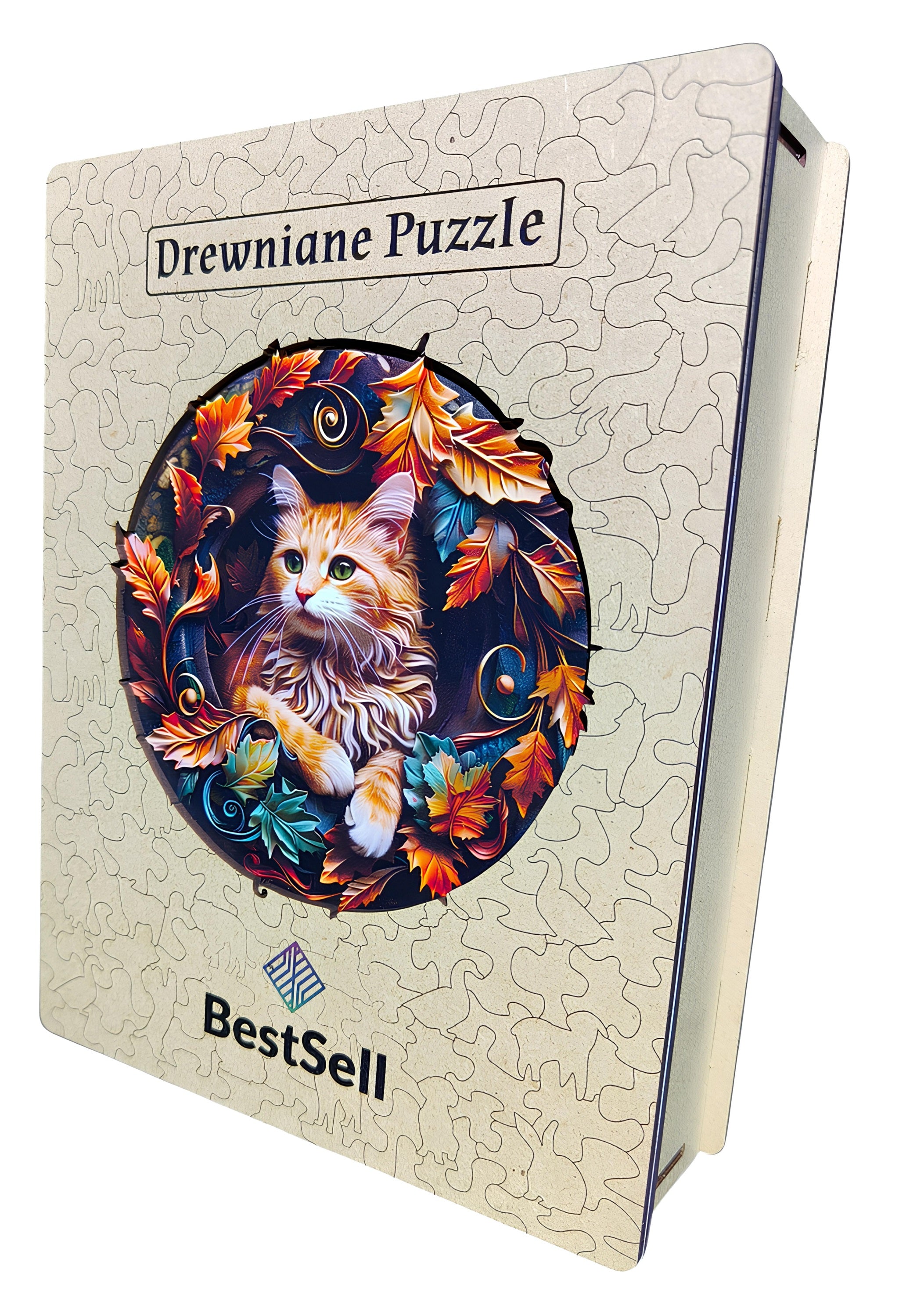 Puzzle Drewniane Jesienny Kot