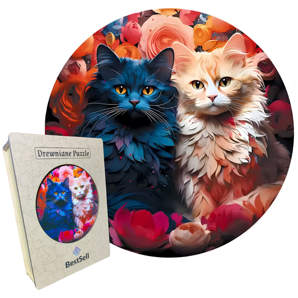Puzzle Drewniane Urocze Koty