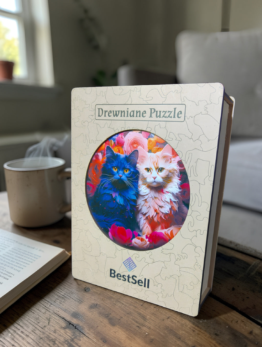Puzzle Drewniane Urocze Koty