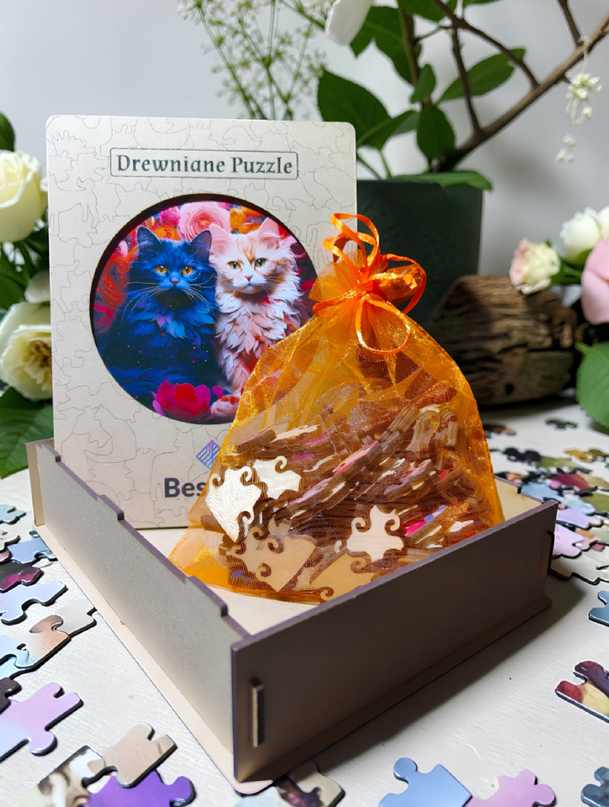 Puzzle Drewniane Urocze Koty