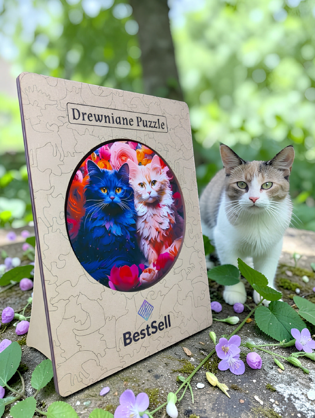 Puzzle Drewniane Urocze Koty