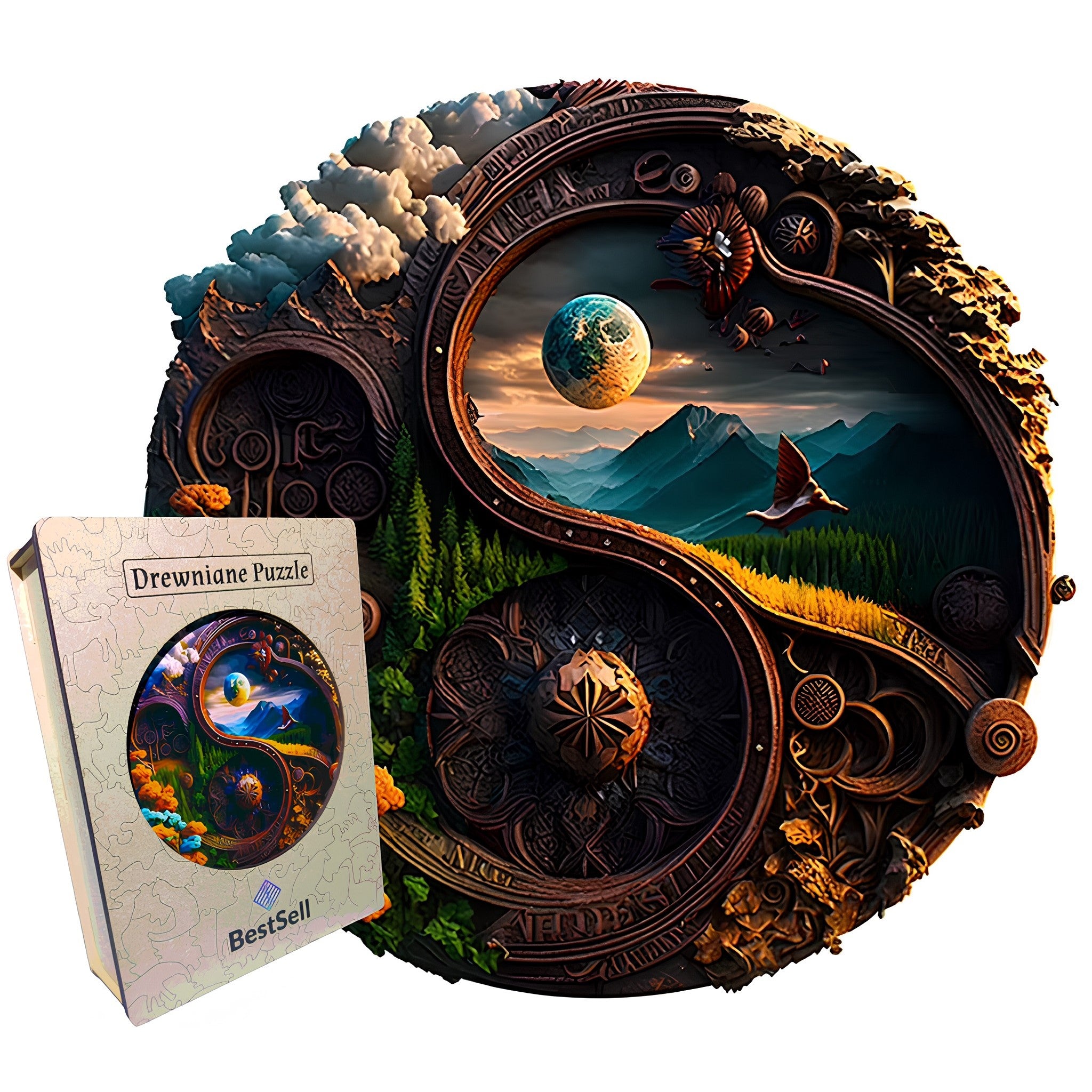 Puzzle Drewniane Tajemniczy Krajobraz Natura