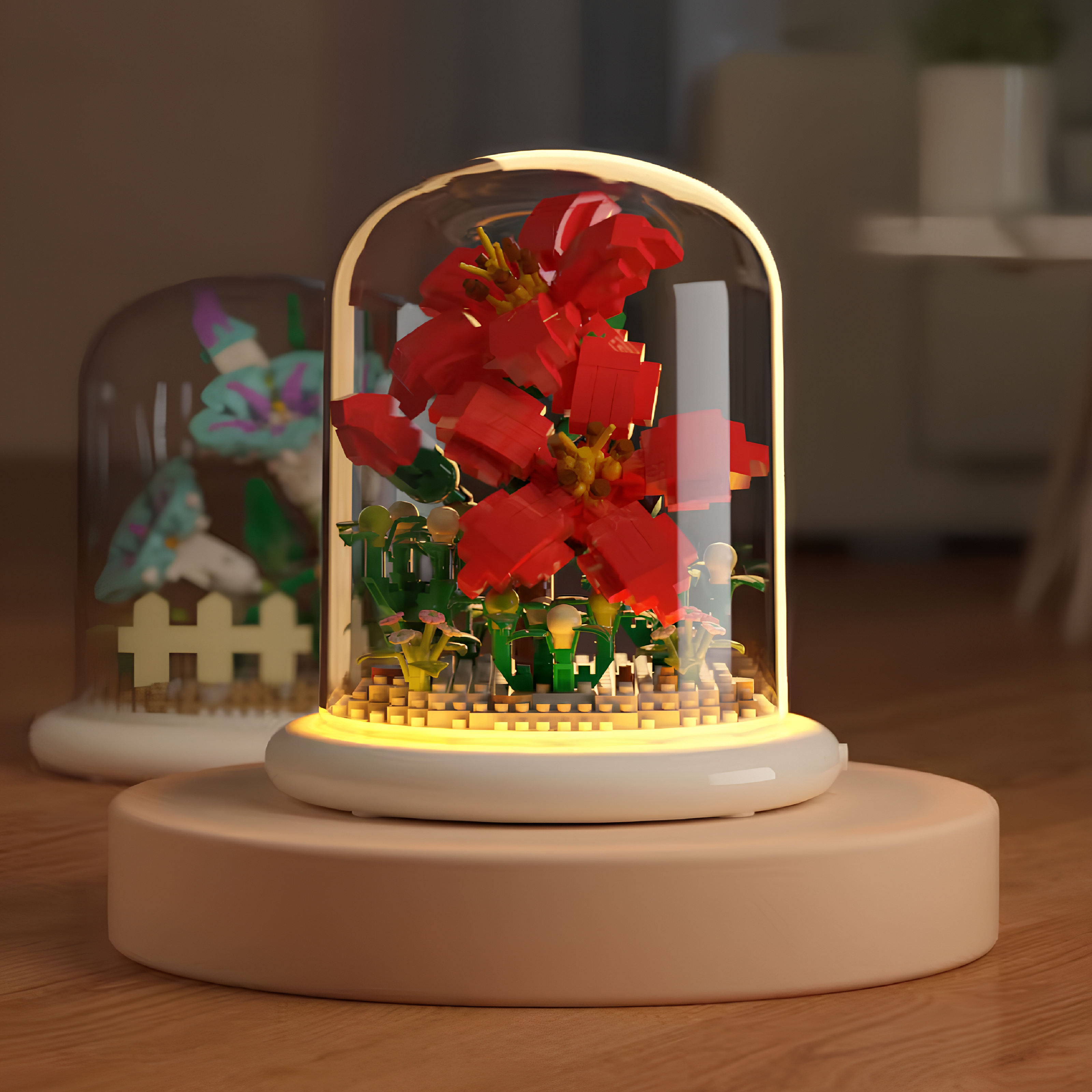 Klocki Konstrukcyjne Kwiaty Kwiatki Dla Dziewczynki + Oświetlenie