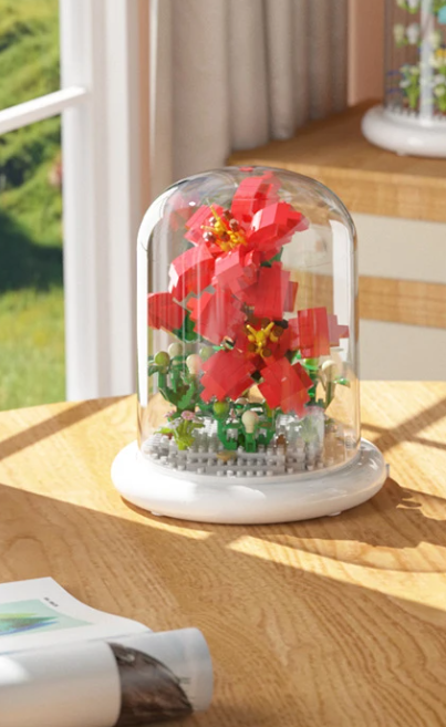 Klocki Konstrukcyjne Kwiaty Kwiatki Dla Dziewczynki + Oświetlenie